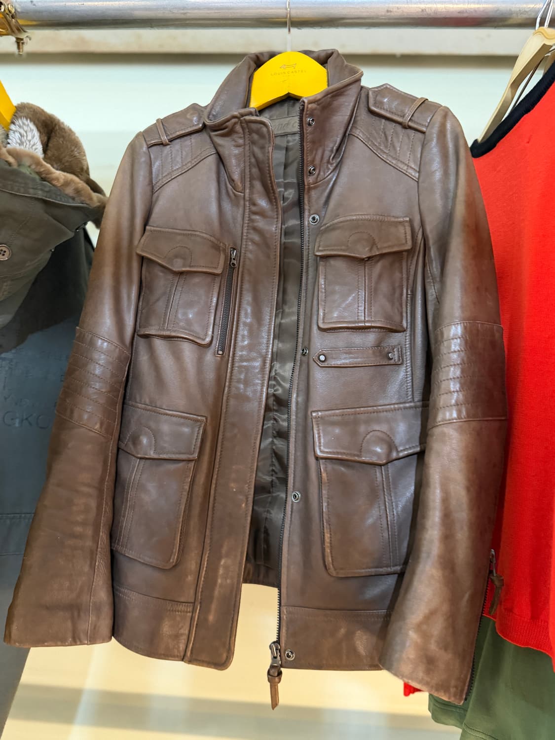 비욘드클로젯 여성 양가죽 자켓 브라운 상품이미지1