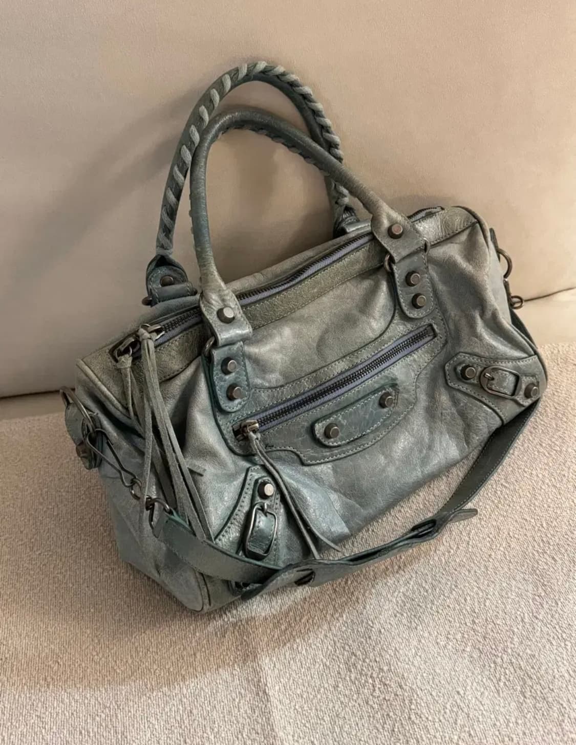 발렌시아가 모터백 티파니블루 민트 상품이미지6