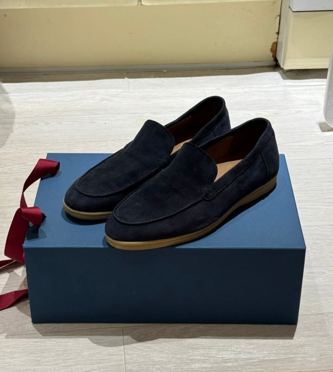 Milli Brown 남성 스웨이드 로퍼 네이비 상품이미지2