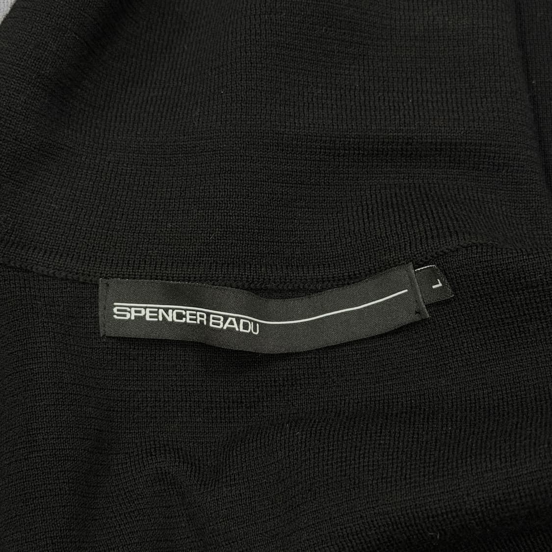 스펜서 바두 울 니트 폴로 카라티 블랙 L 상품이미지6