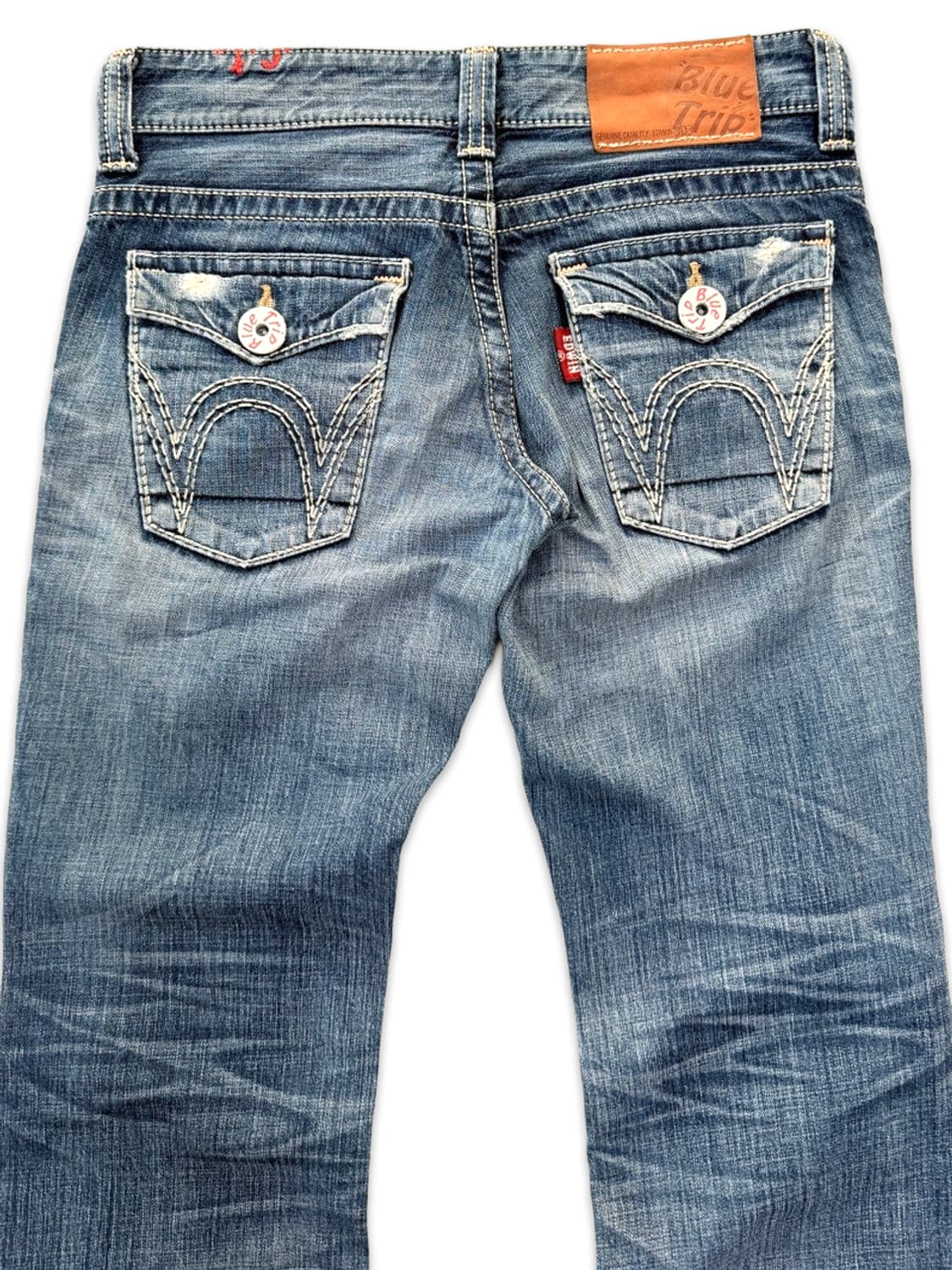 빈티지 EDWIN 로우라이즈 워싱 데님 팬츠 상품이미지5