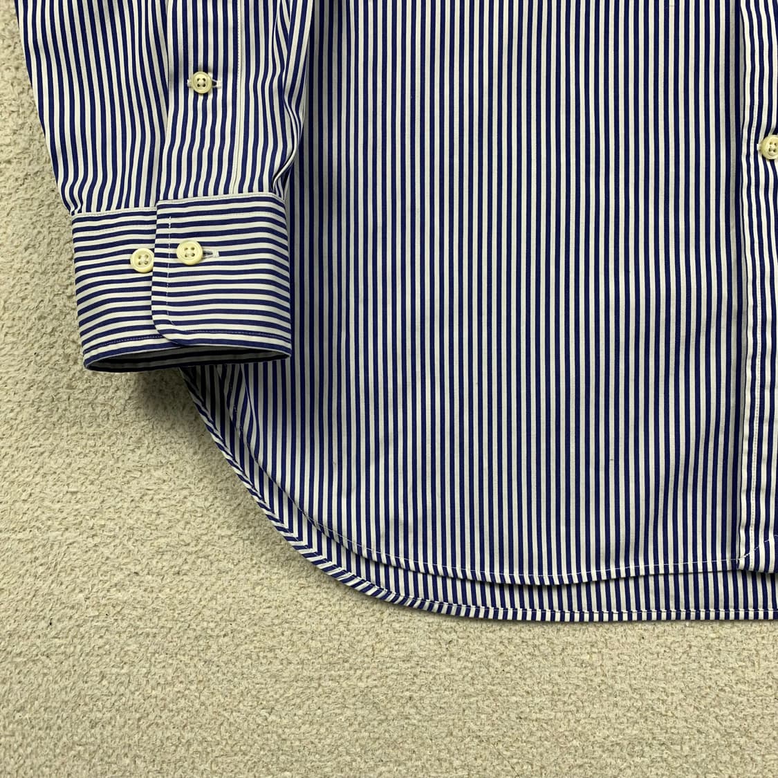 폴로 랄프로렌 포니로고 네이비 스트라이프 셔츠 상품이미지4