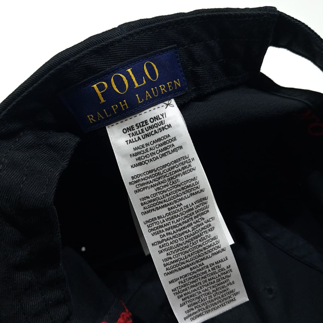 CL819 폴로 코튼 레드포니 블랙 볼캡 모자 상품이미지8