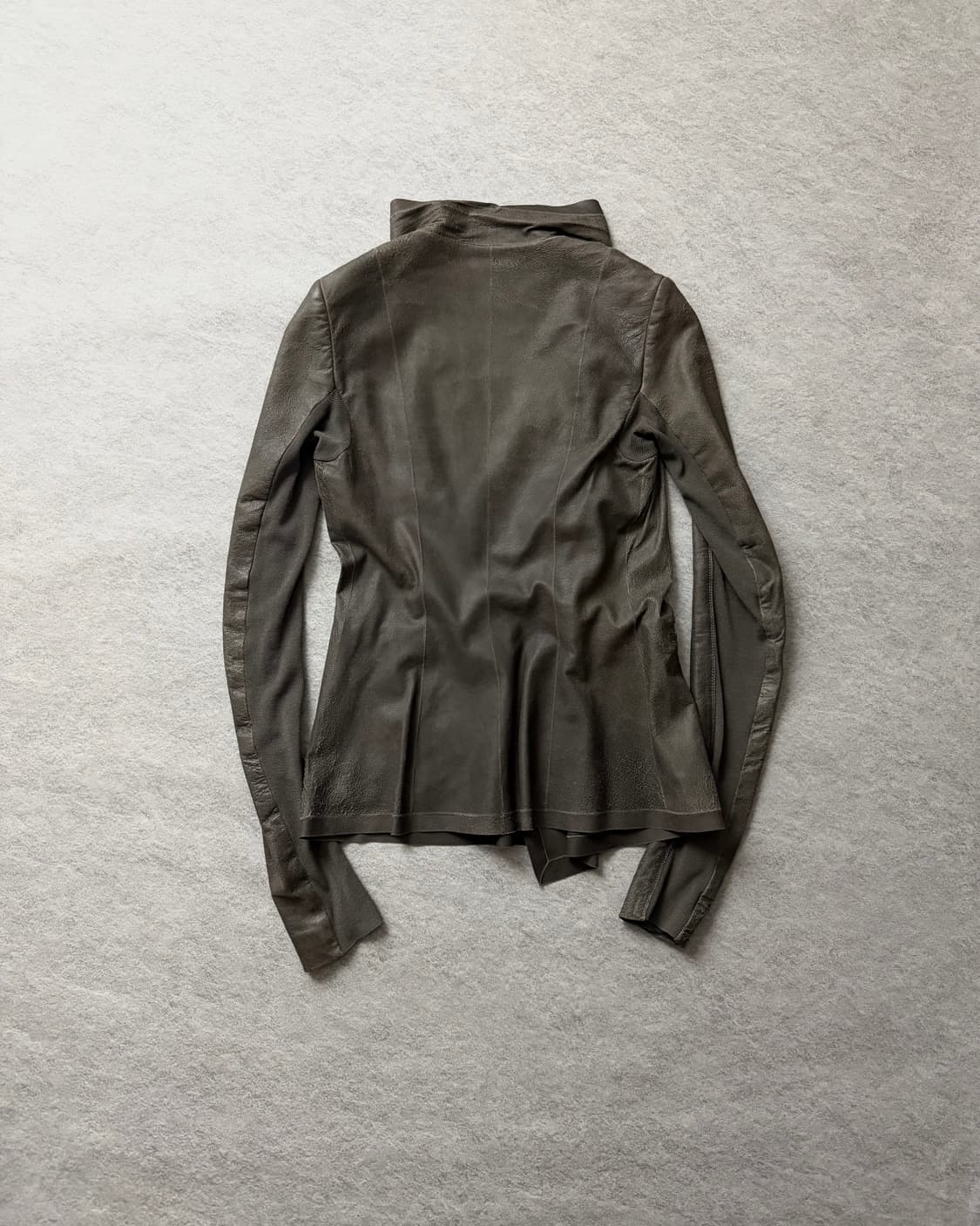 10‘S 릭오웬스 비대칭 램스킨자켓 상품이미지2