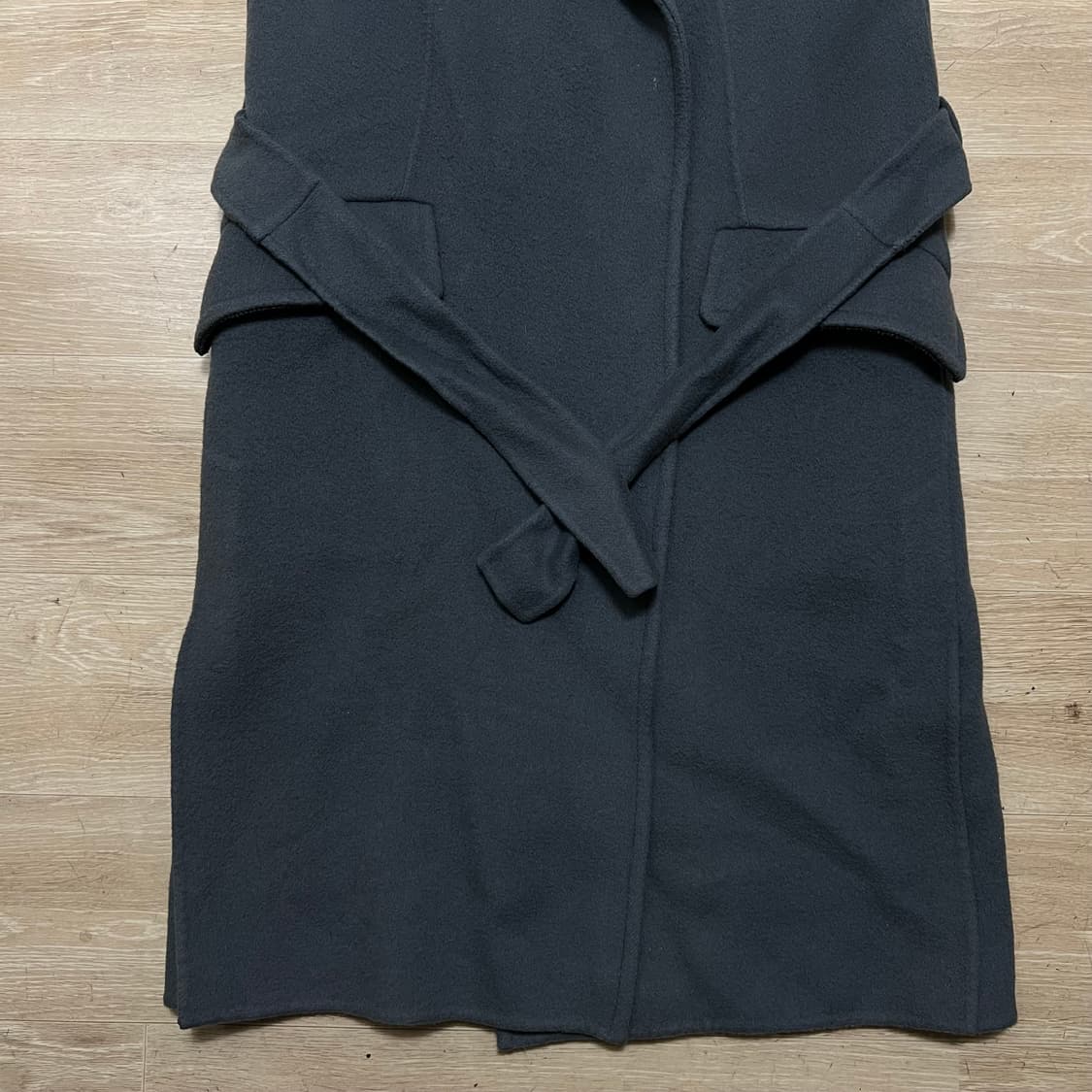 지고트 여성 프리미엄 캐시미어 싱글 랩코트 조끼 [블루쉬 그레이] 66 상품이미지3