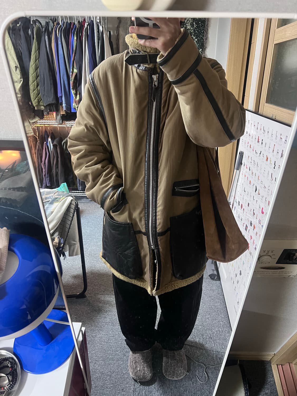 avirex b-7 레더 무스탕 자켓 L 상품이미지6