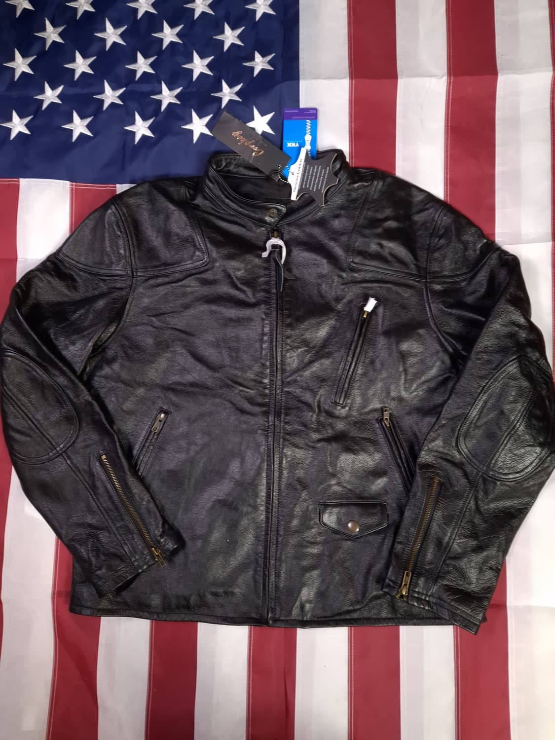 택새제품 리얼레더 싱글 라이더 바이크자켓 상품이미지1