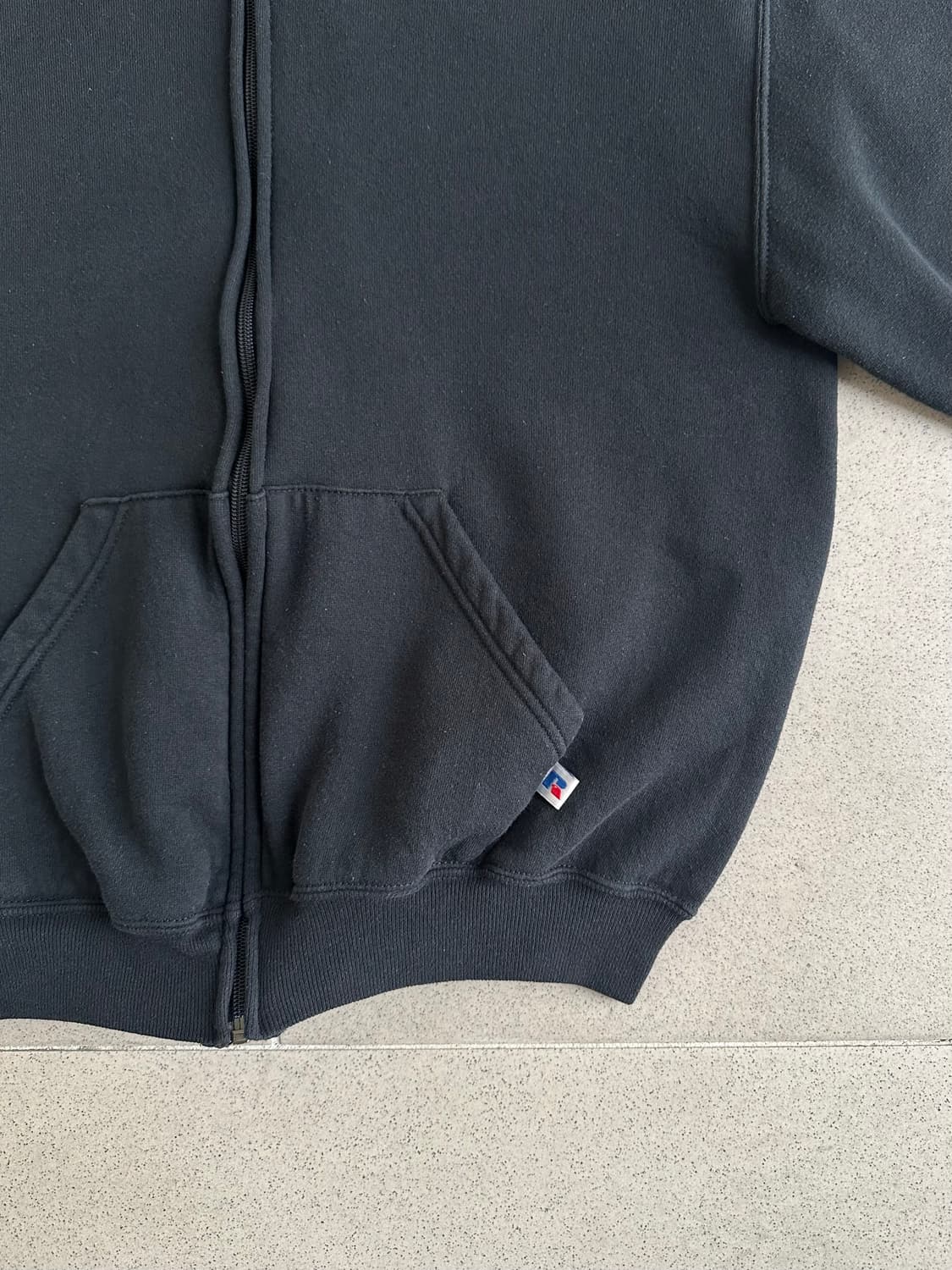 90s 빈티지 러셀 후드집업 블랙 M 상품이미지3