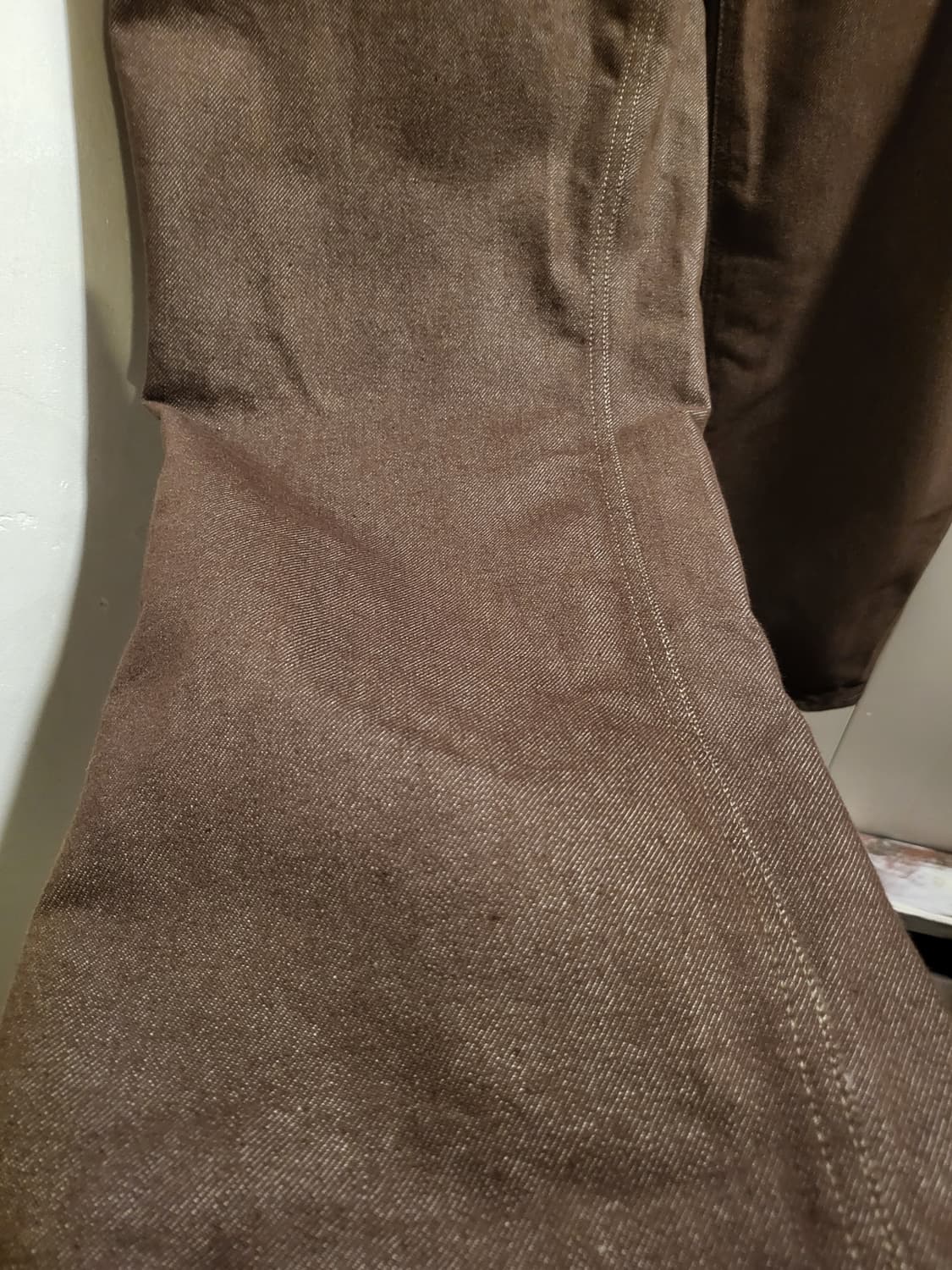 [L]미나브 원턱 카운터 데님팬츠 브라운 38인치 상품이미지4