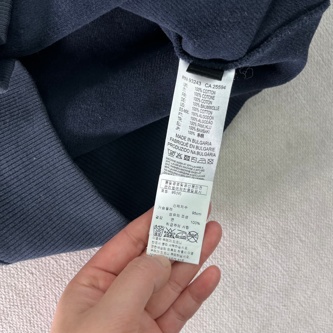 100 디젤 DS로고 네이비 맨투맨 상품이미지5