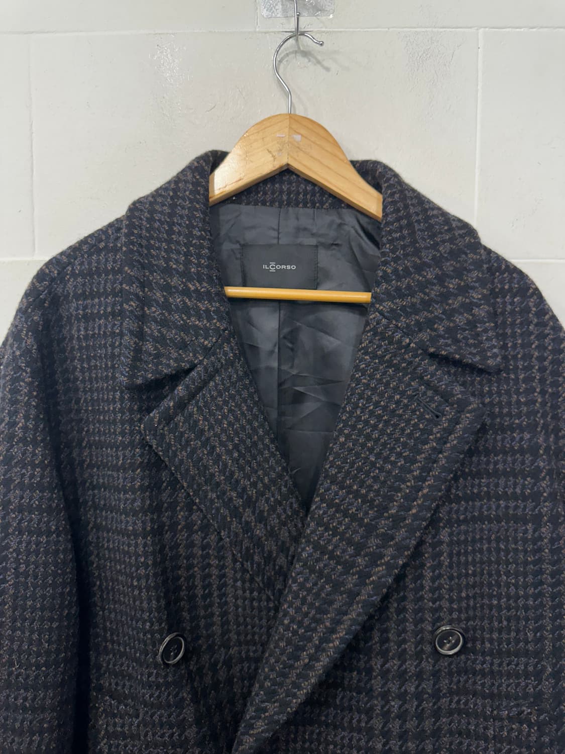 일꼬르소 모 체크 코트 상품이미지2