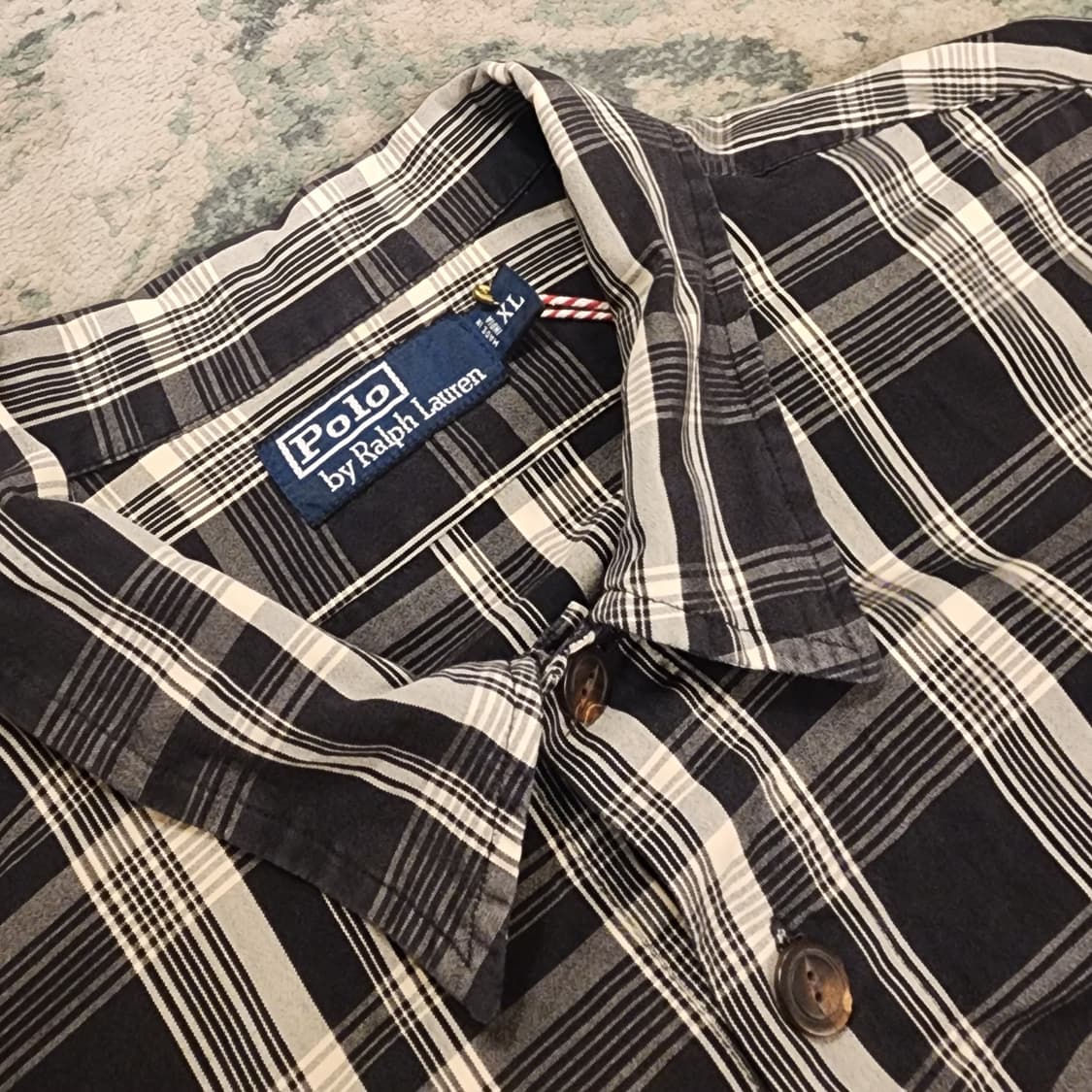 90s제작 POLO 풀오버 체크셔츠 상품이미지5
