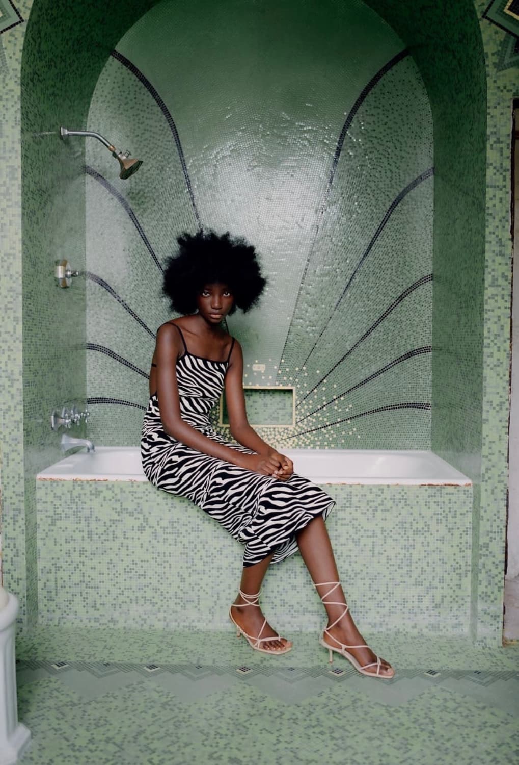 자라) 지브라 끈나시 롱 원피스 상품이미지1