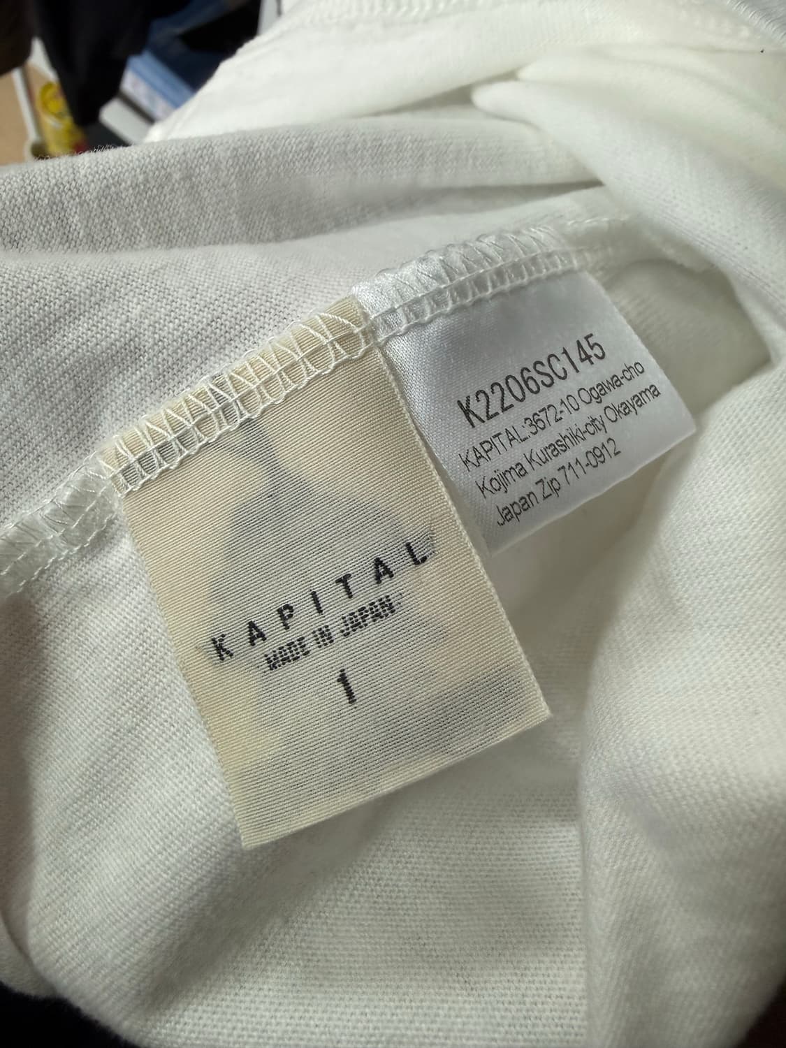 [새상품]KAPITAL 캐피탈  링거 반팔 티셔트(사이즈1) 상품이미지4