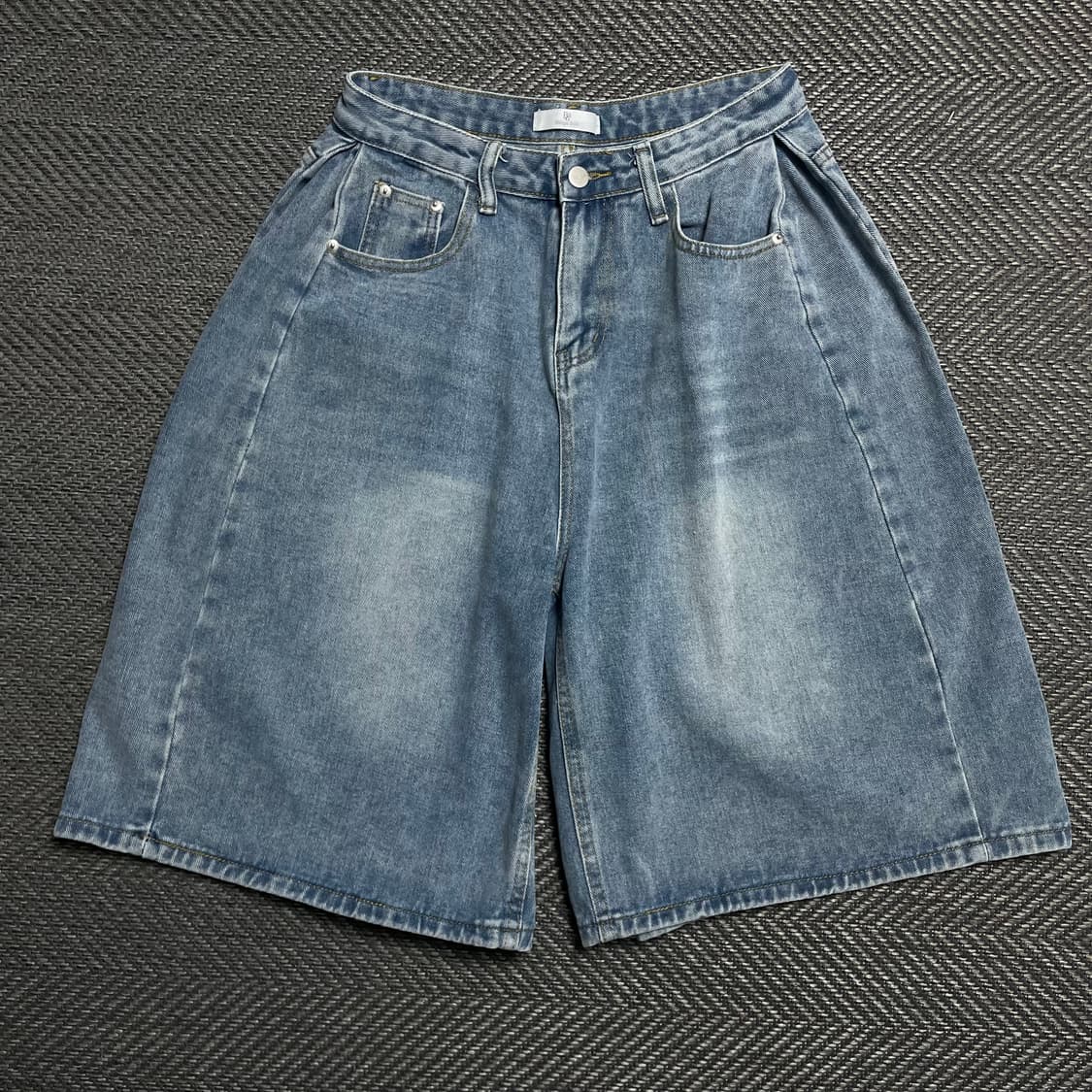 Beige soo 빈티지 워싱 데님 버뮤다 팬츠y 5242 상품이미지2