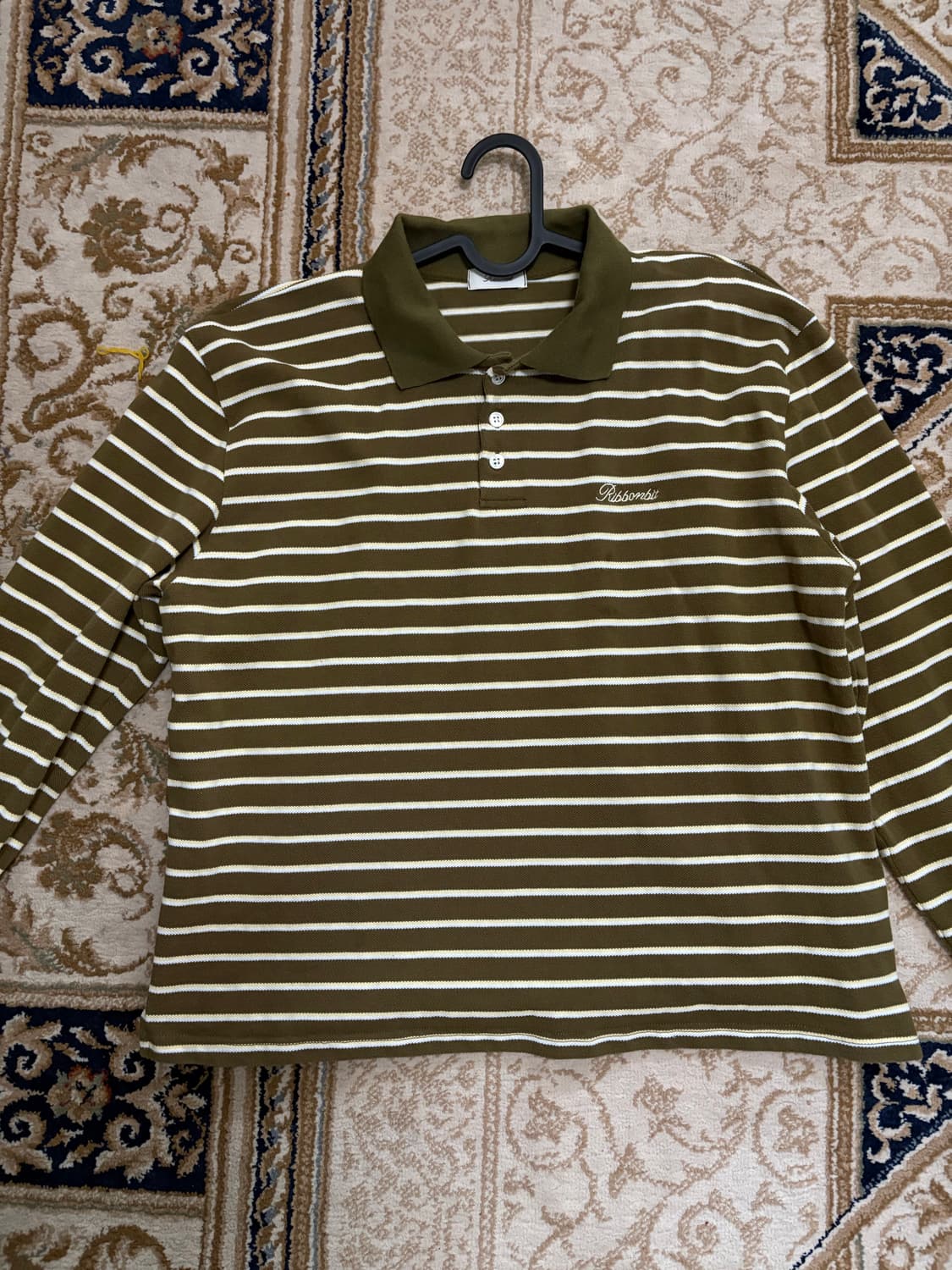 리본빛 캔들 pk 스트라이프 셔츠 올리브  상품이미지3