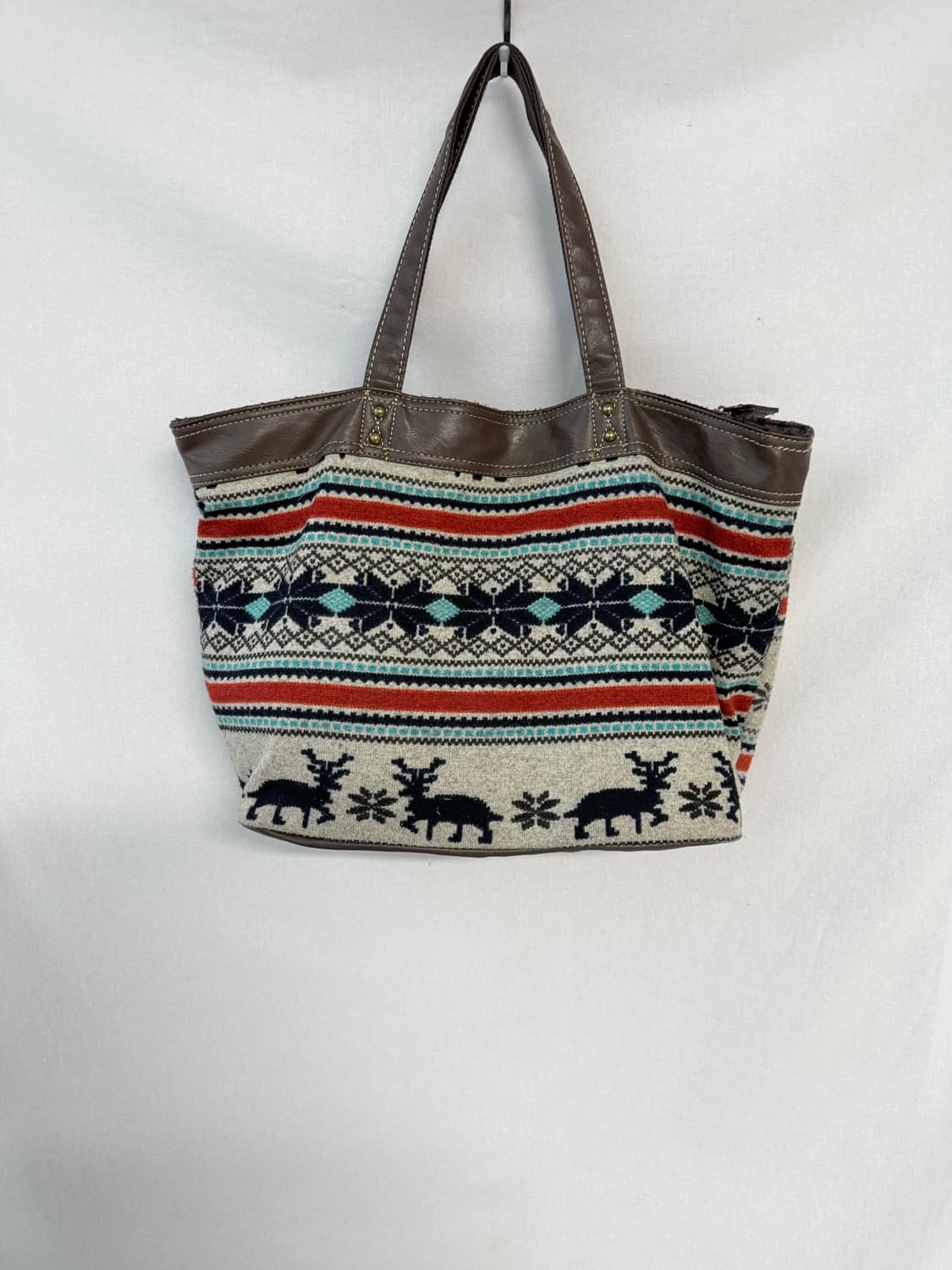 노르딕 패턴 니트 백 상품이미지5