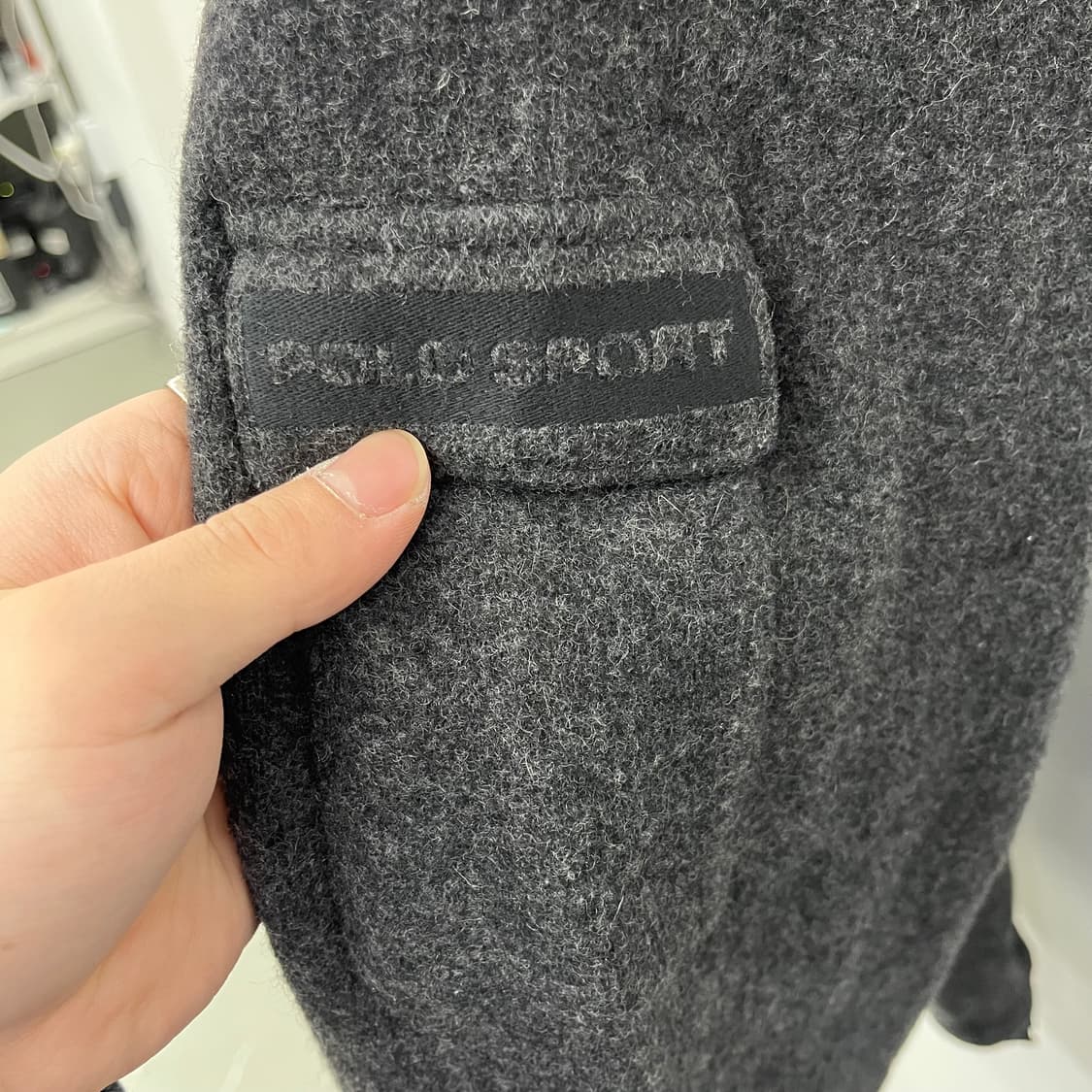 폴로 블랙 울 아노락 후드티 남xl 상품이미지5