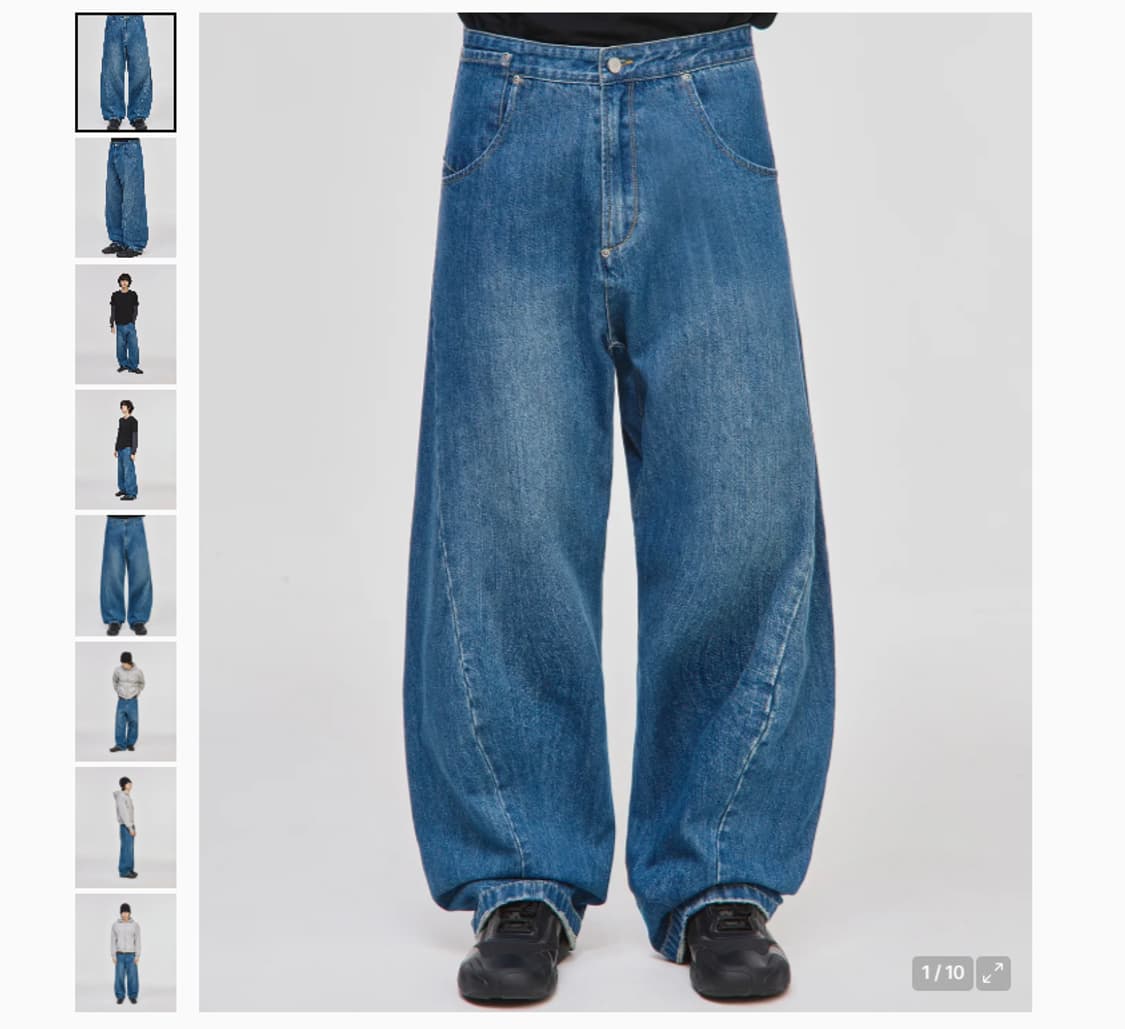 L 새제품) 시그니처 커브드 엔진 데님 팬츠 청바지 인디고블루 31 32 상품이미지7