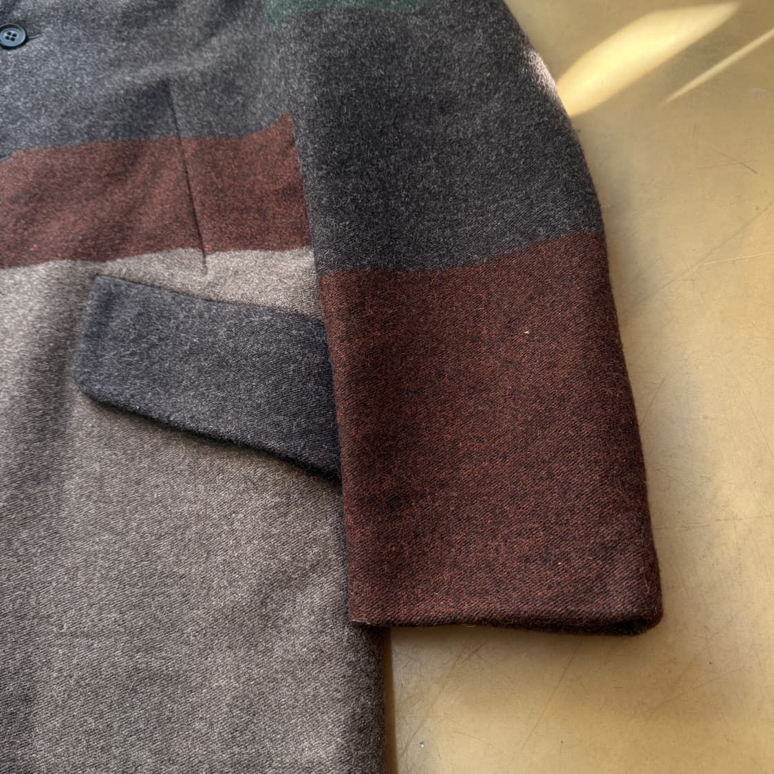 PPCM BY 아베 준이치 멀티 컬러 울 혼방 코트 상품이미지5