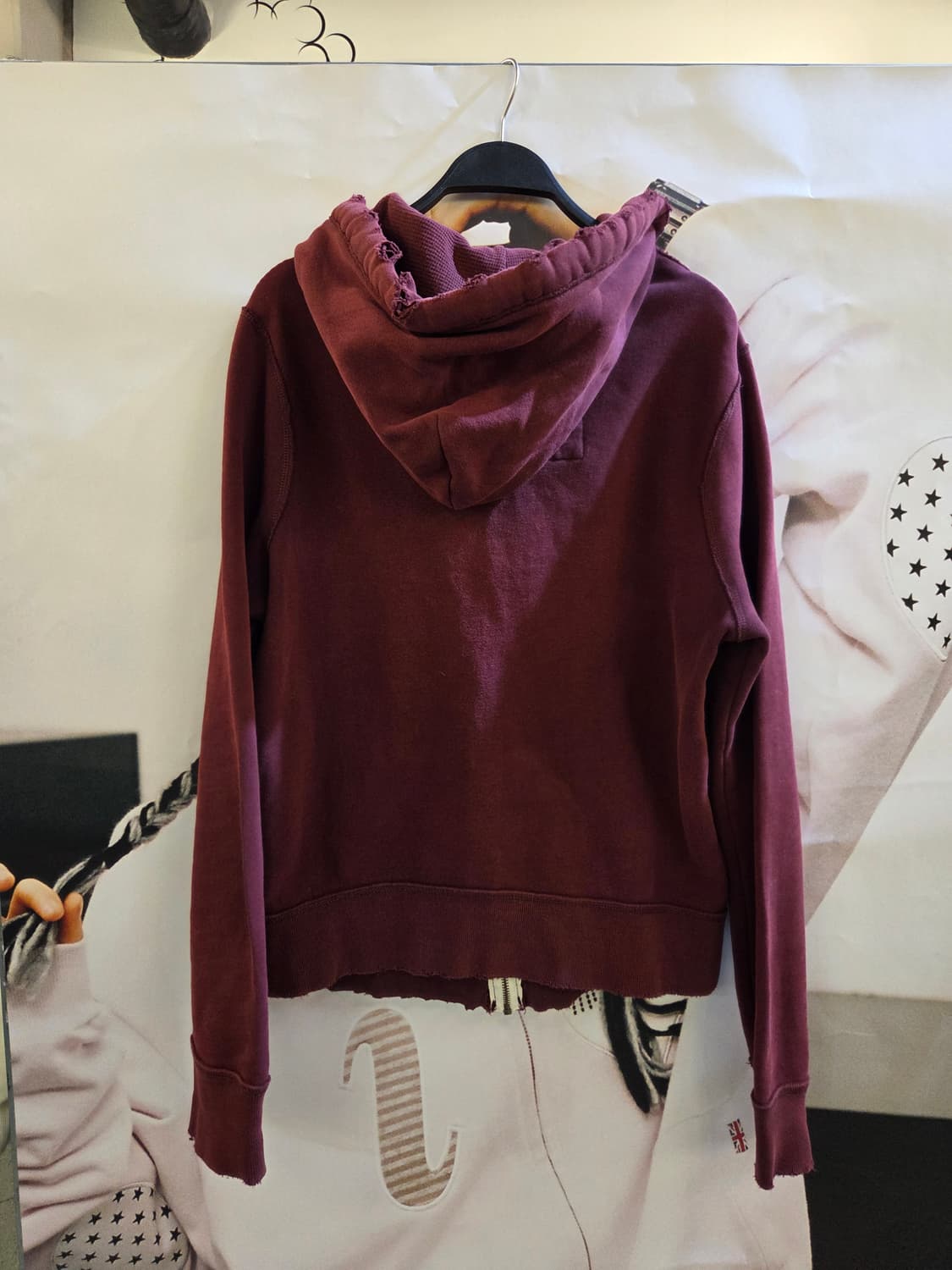 홀리스터그런지 버건디후드집업💯 상품이미지4