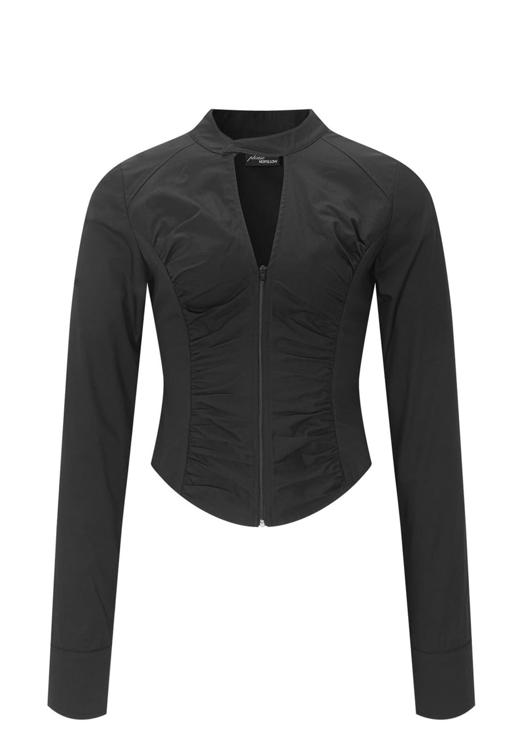 플리즈노팔로우 Delphine Shirring Zip up Shirt 상품이미지4