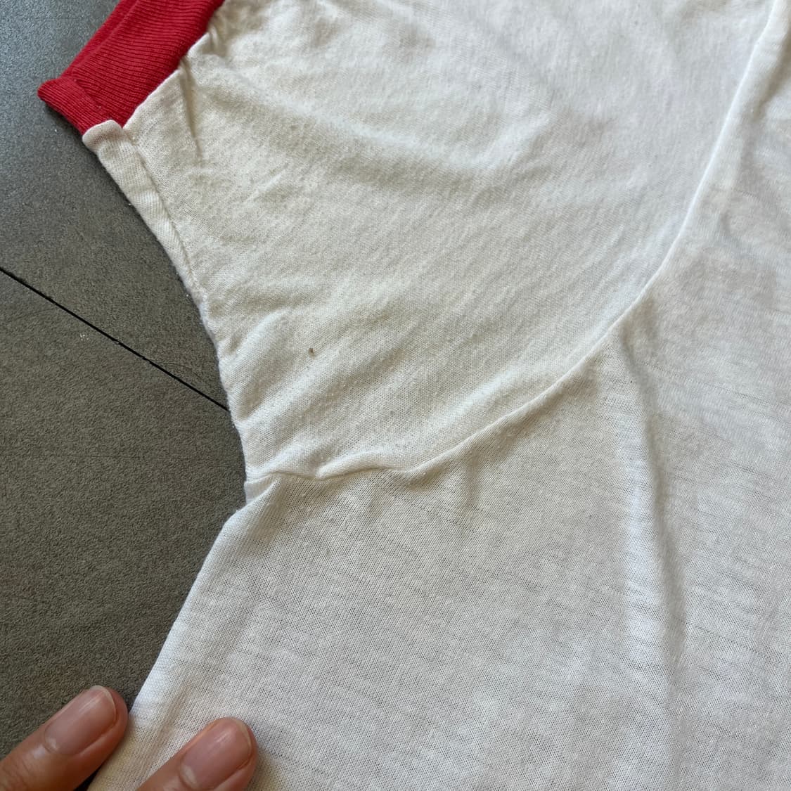 90년대 90s 미국 생산 빈티지 링거 반팔 티셔츠 링거티 상품이미지7