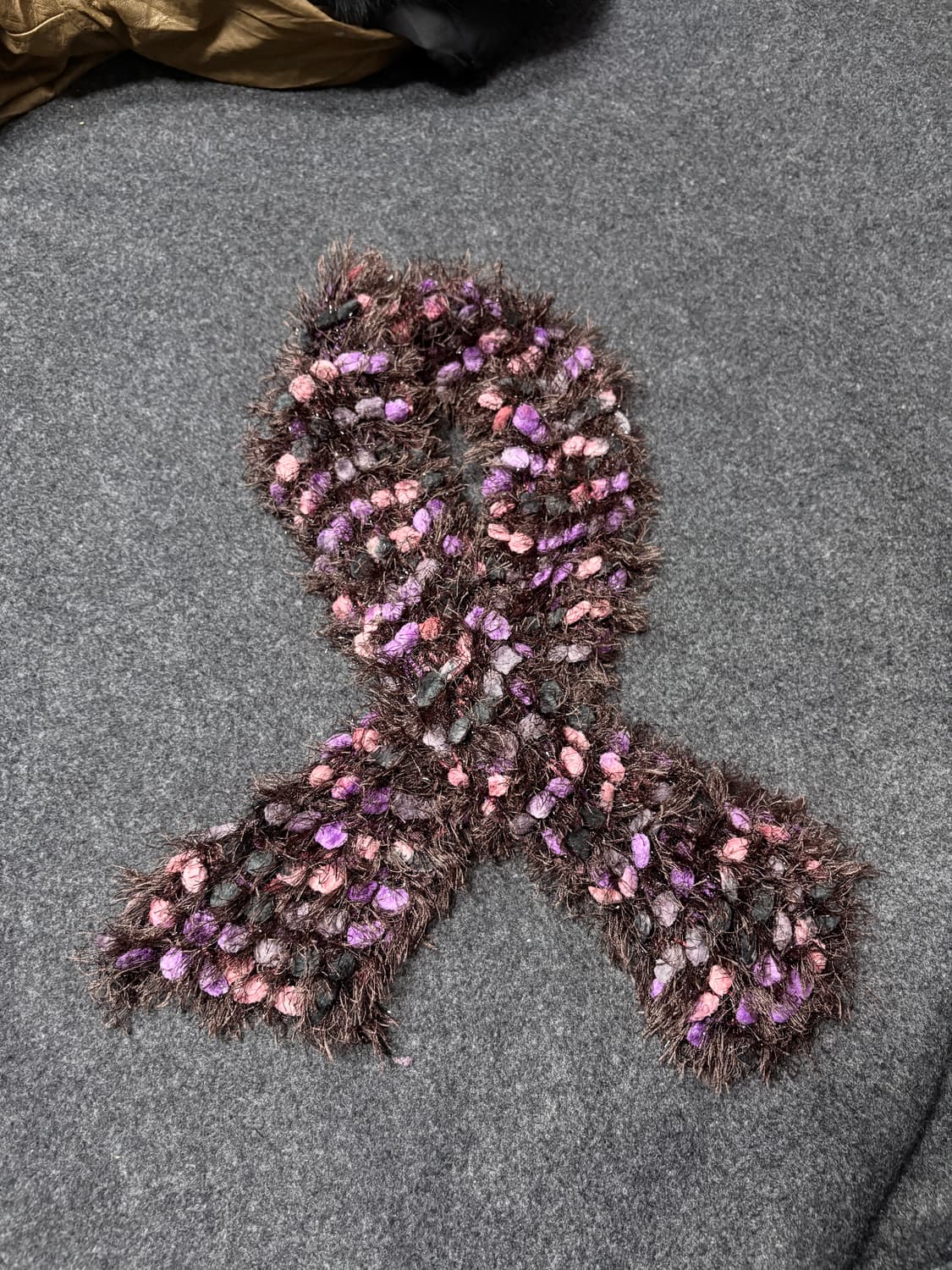 Vintage Enthic floral fur scarf 상품이미지1