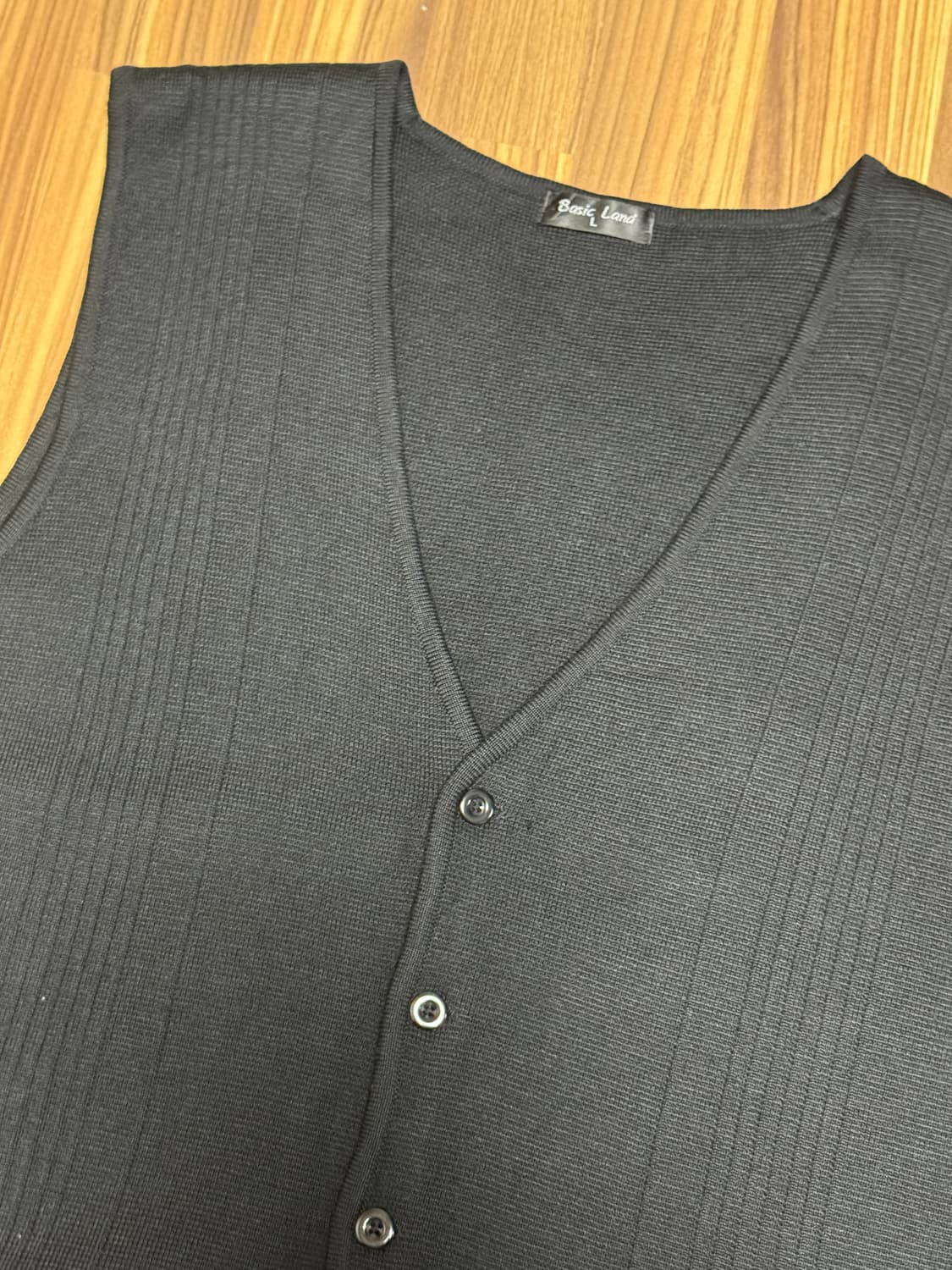 일본빈티지 브이넥 니트 베스트 울30 상품이미지2