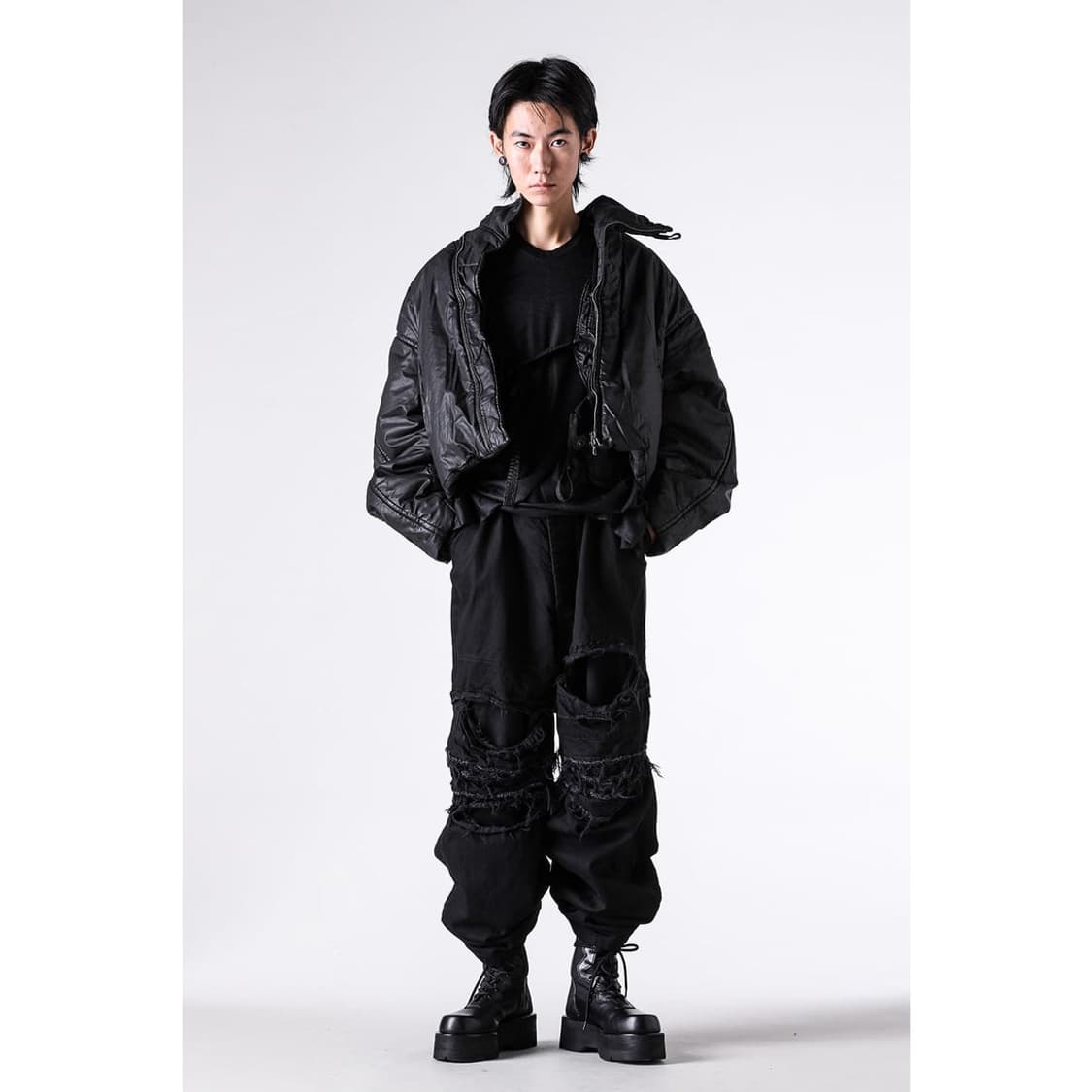 새상품 율리우스 10oz 블랙 배기 데님트라우저 3사이즈 상품이미지8