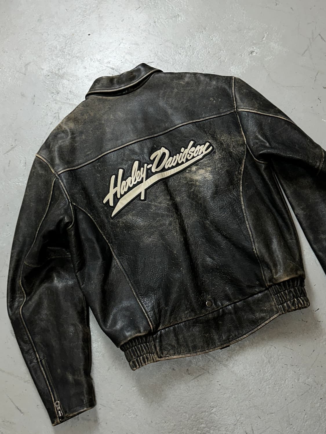 00's 할리데이비슨 레더 봄버 자켓 빈티지 레더자켓 상품이미지6