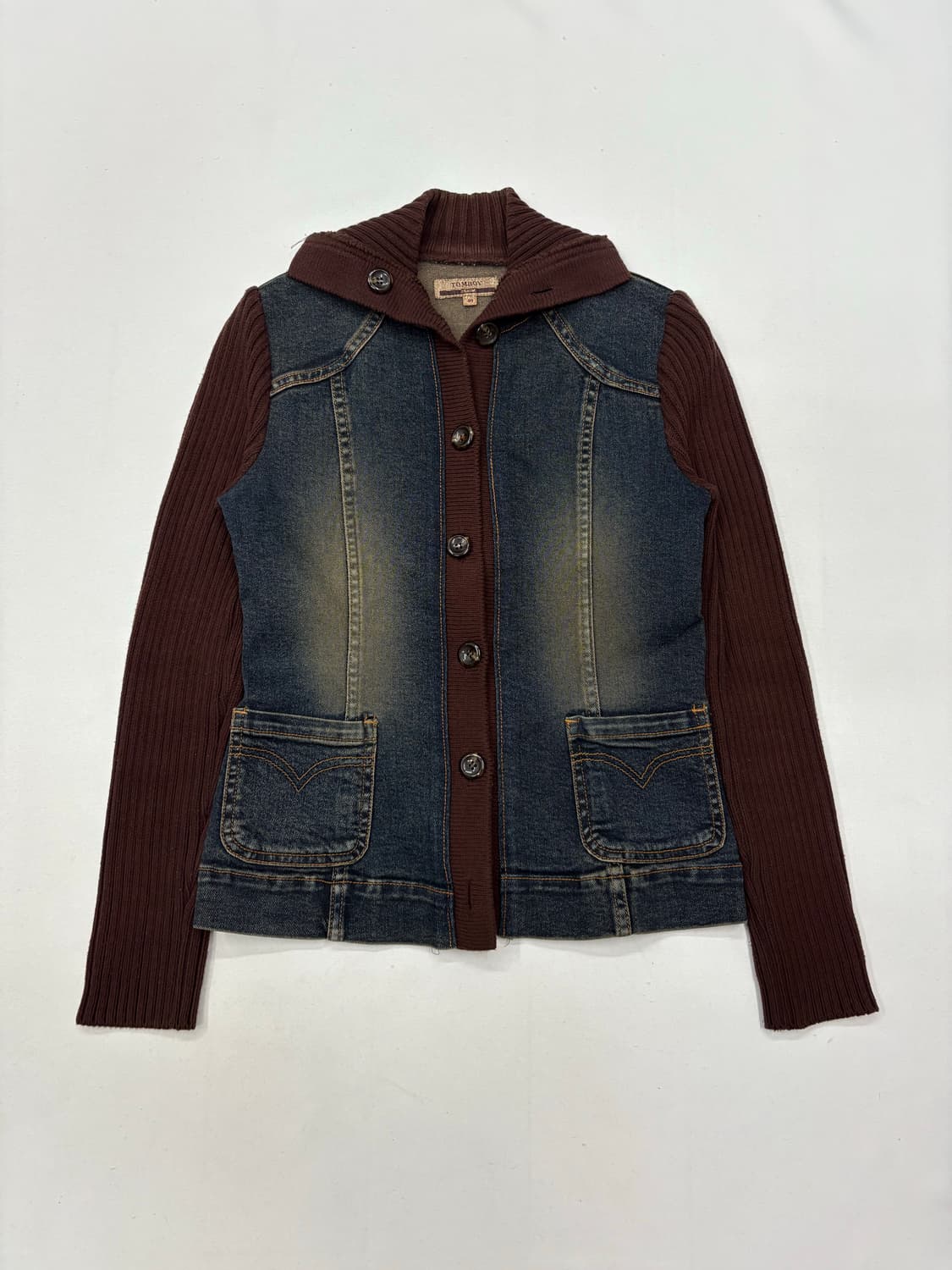 00s TOMBOY 톰보이 y2k 데님 골지 집업 자켓 상품이미지6