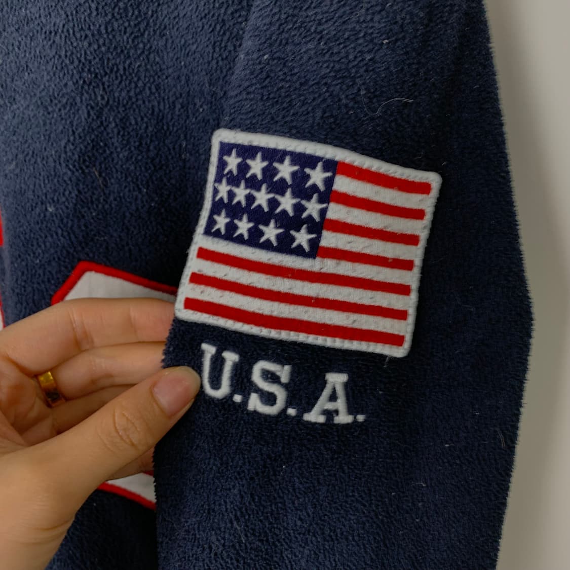 폴로 랄프로렌 성조기 빅로고 플리스 하프 집업 상품이미지4