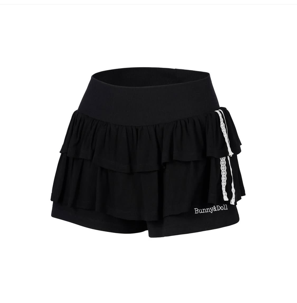 버니앤돌 코튼 프릴 스커트 블랙 슈 상품이미지1