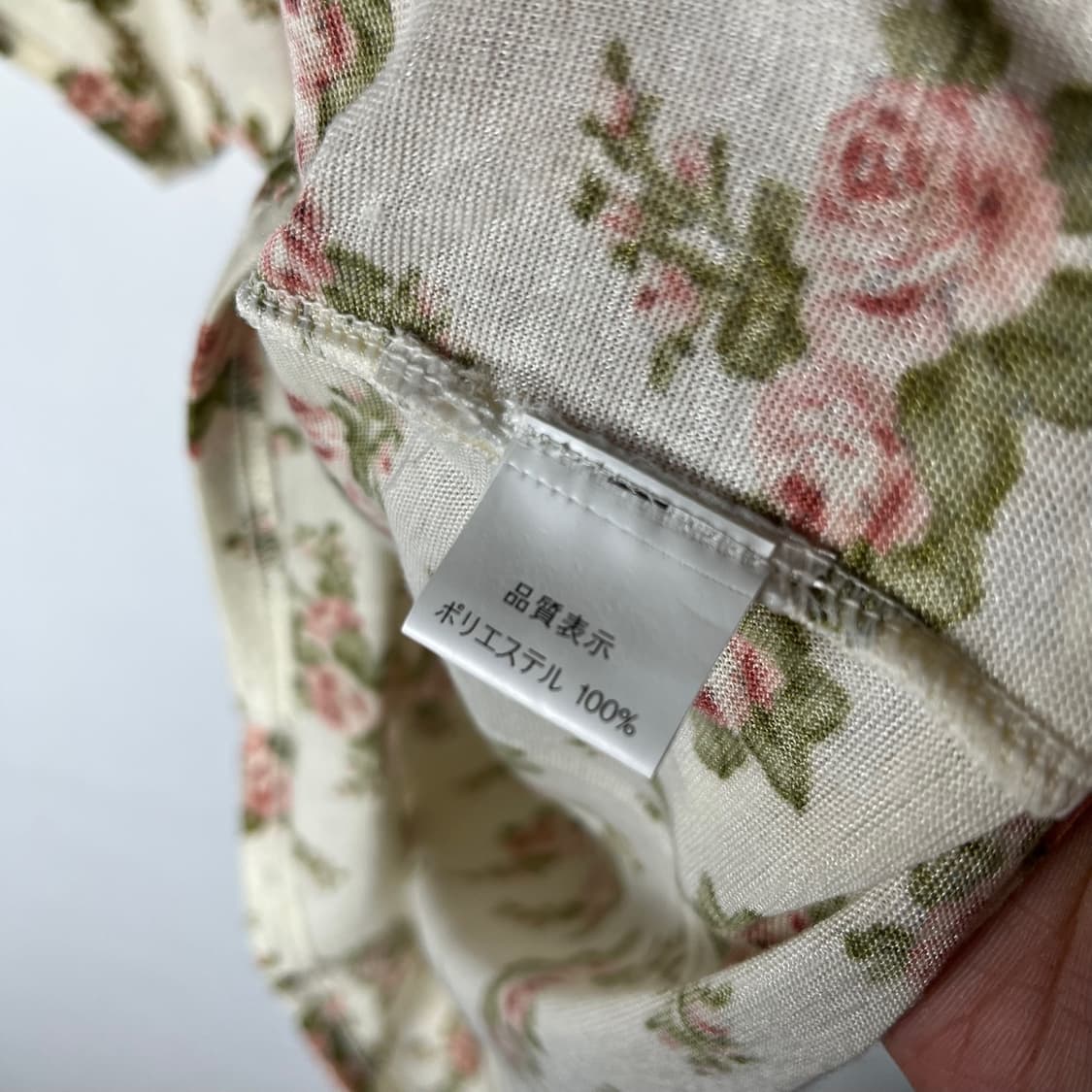 [JPN] 빈티지 러블리 플로럴 시스루 반팔티셔츠 상품이미지5