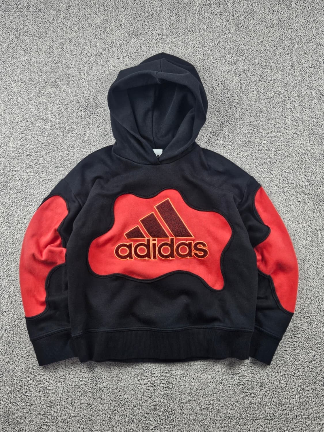 아디다스 아플리케 커스텀 스웻 후드 티셔츠 ( M 추정 ) / 9351 상품이미지1