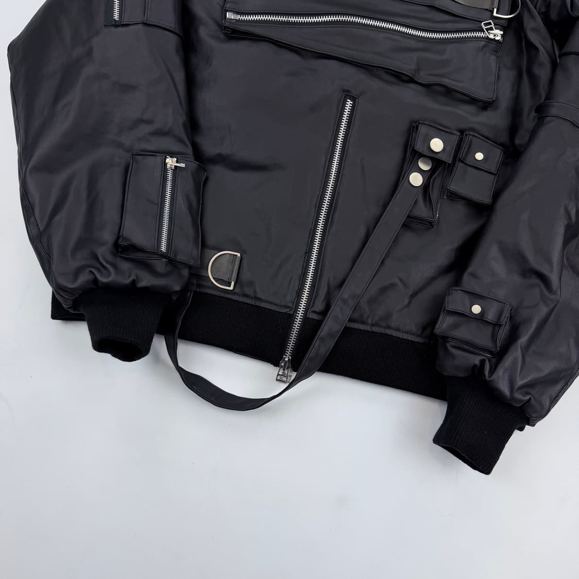 더스트블로우 멀티포켓 봄버 자켓 블랙 상품이미지8