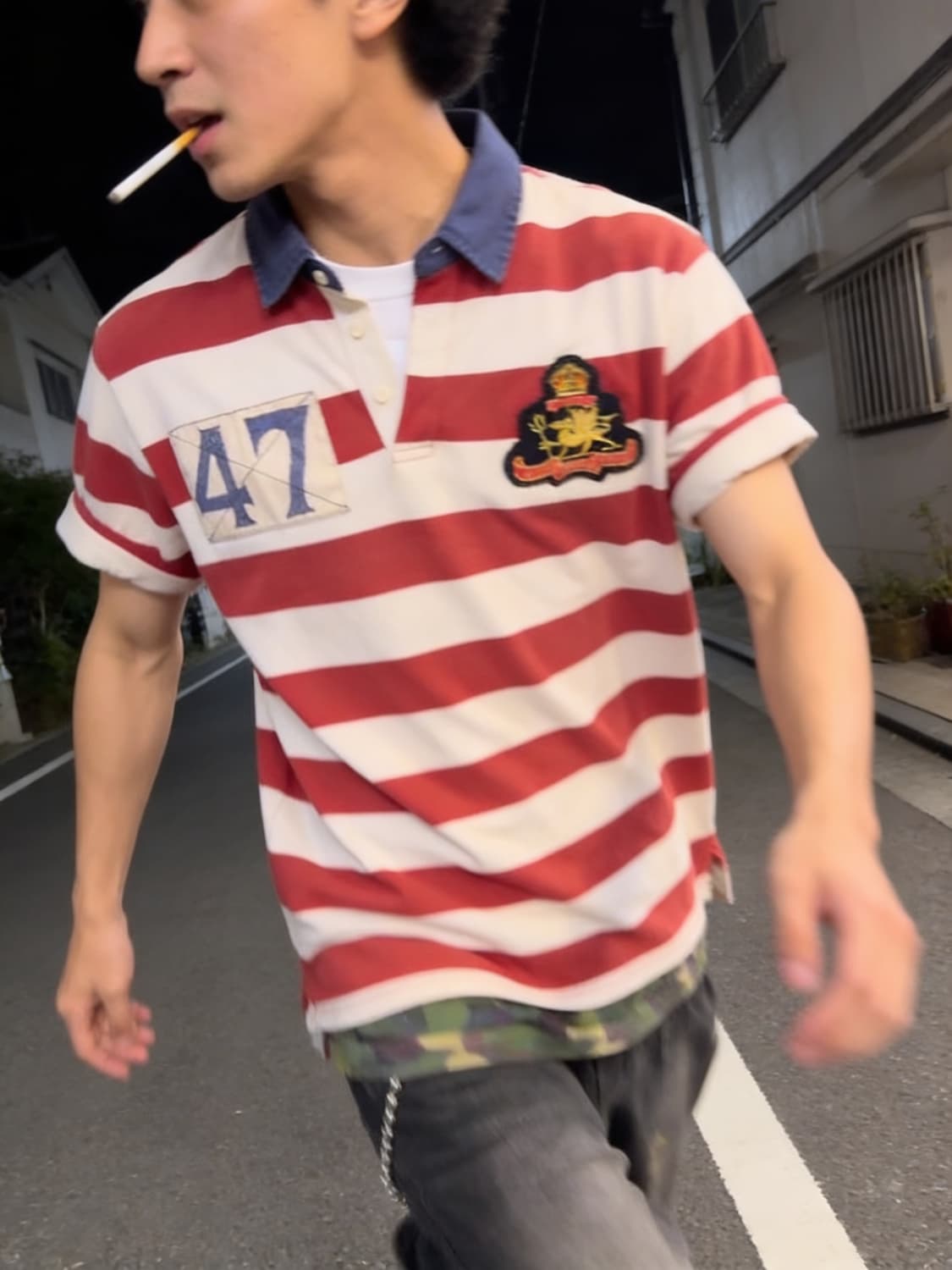 폴로 랄프로렌 47 스트라이프 럭비 PK 반팔티 상품이미지1