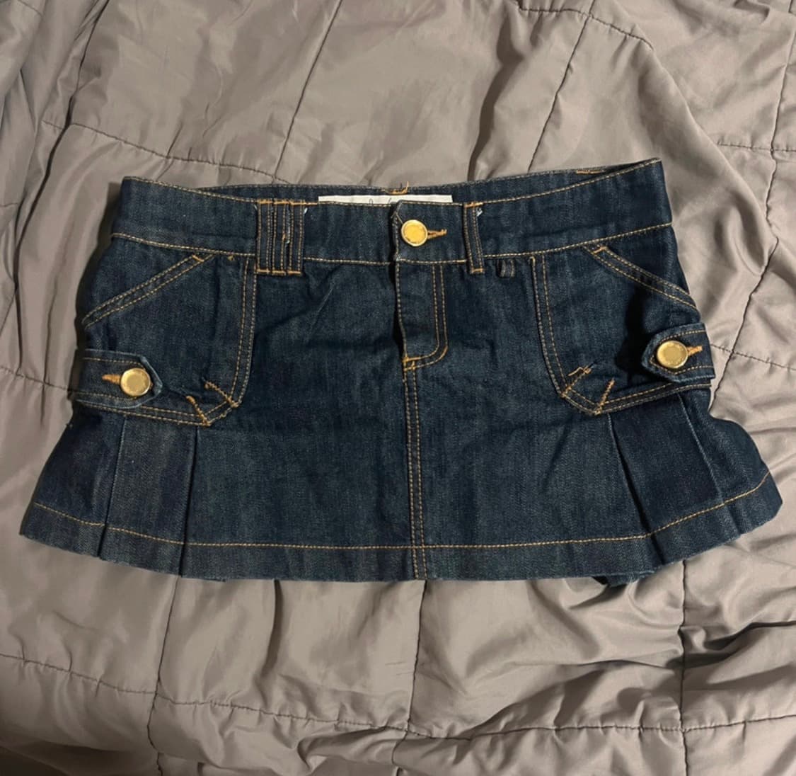 빈티지 Y2K 다크 데님 미니 스커트 마이크로 스커트 상품이미지1