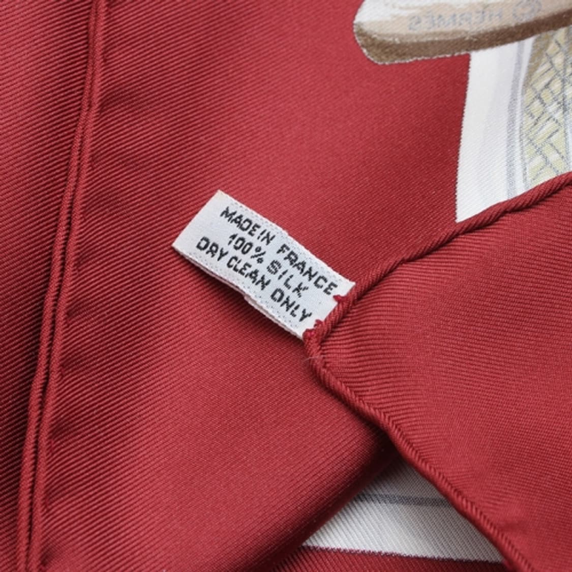 에르메스 버건디 파스망트리 실크 까레 스카프 상품이미지4