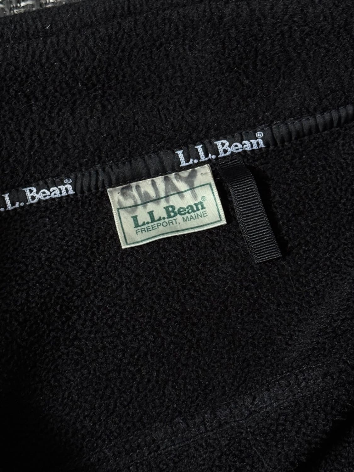 90s USA 엘엘빈 블랙 플리스 집업자켓 (105-110) 상품이미지3