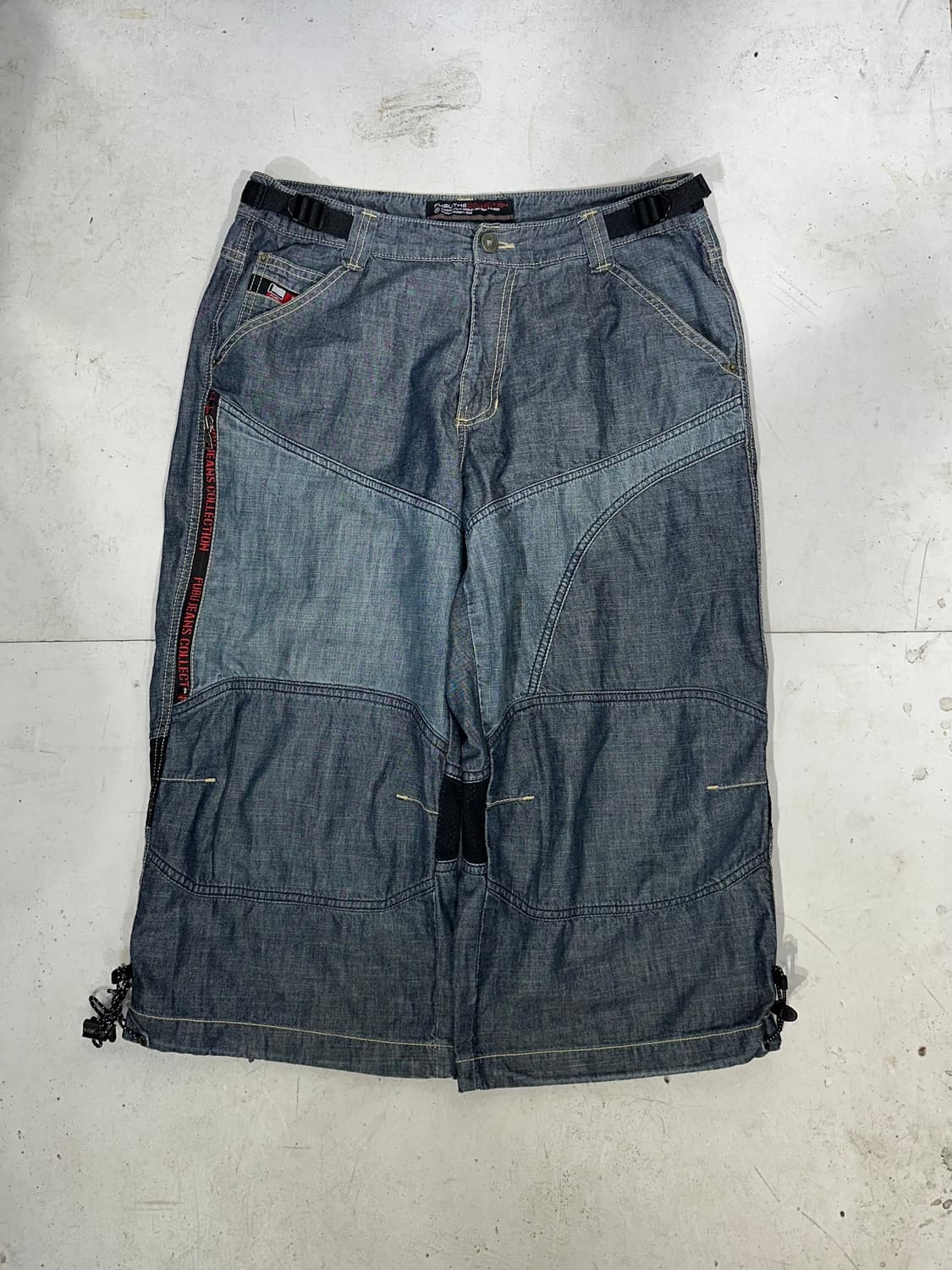 00s 후부 진청 올드스쿨 스케이트 힙합 버뮤다 데님 반바지  상품이미지4