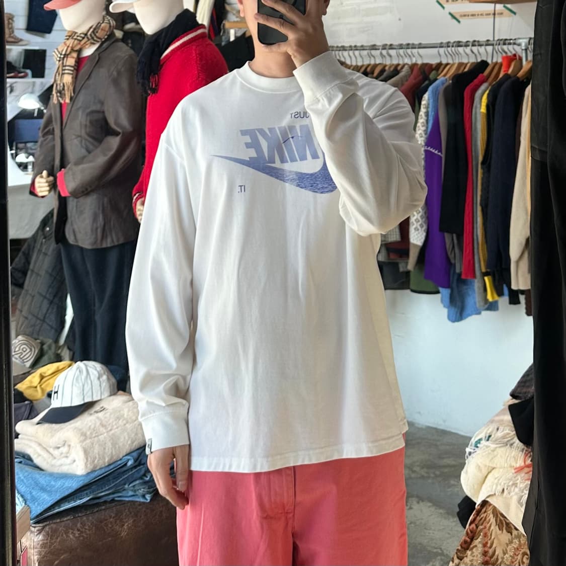 (착용컷) 나이키 프린팅 롱 슬리브 (남성용 105-108) 상품이미지3