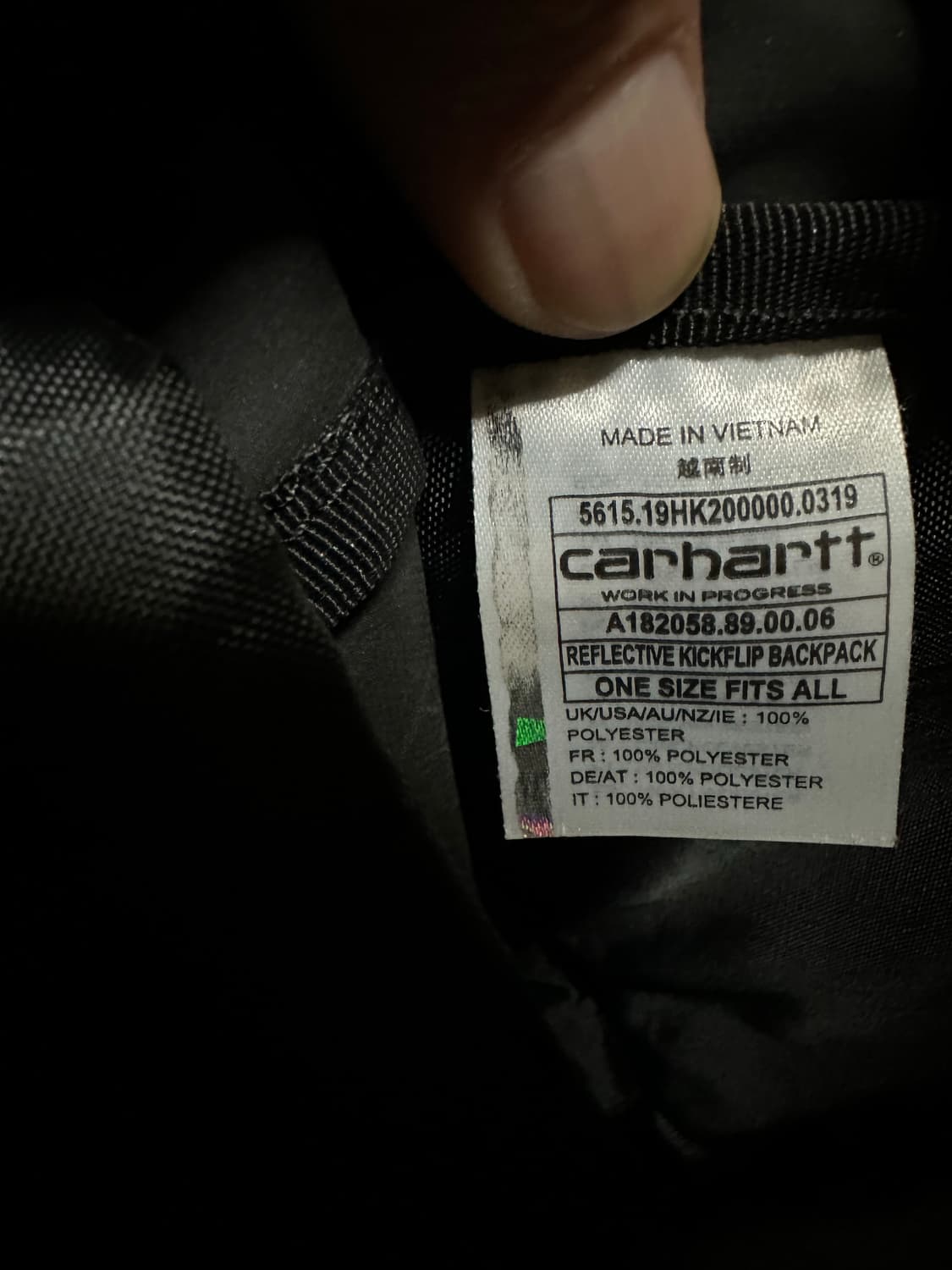 칼하트 킥플립 백팩 블랙 판매 상품이미지4