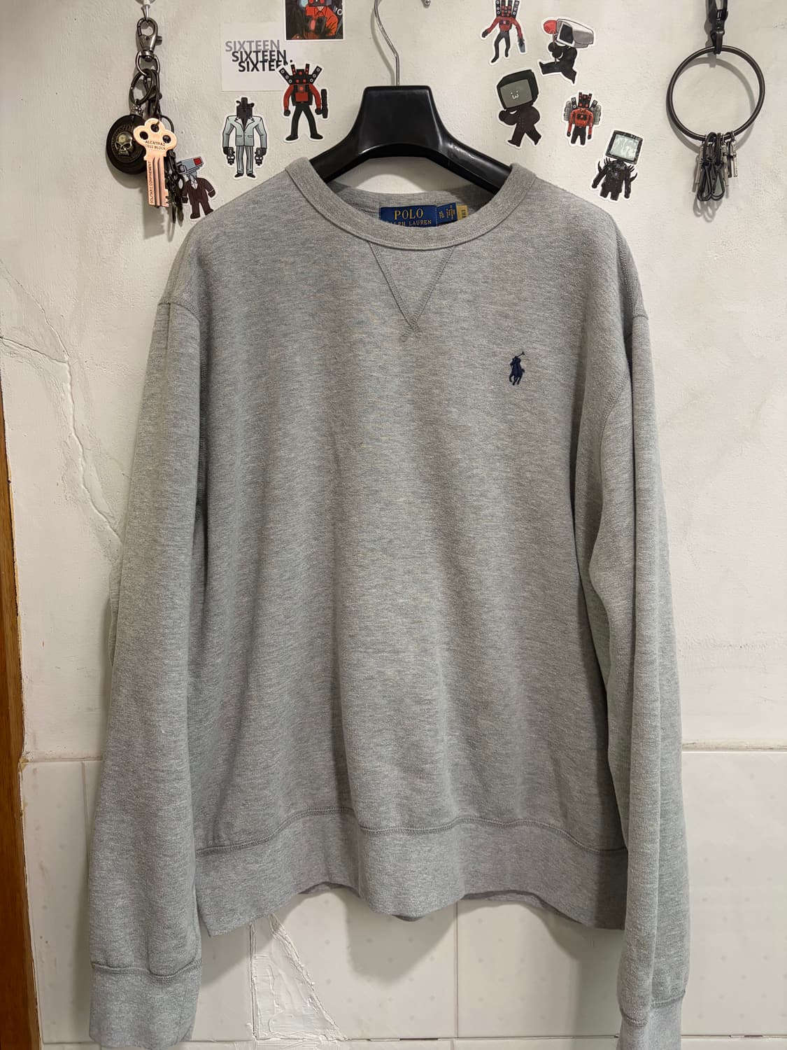 폴로 랄프로렌 맨투맨 회색 XL 상품이미지1