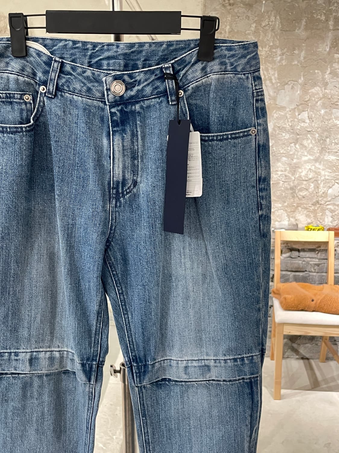 준지 중청 벨크로 니 데님 조거 팬츠 상품이미지3