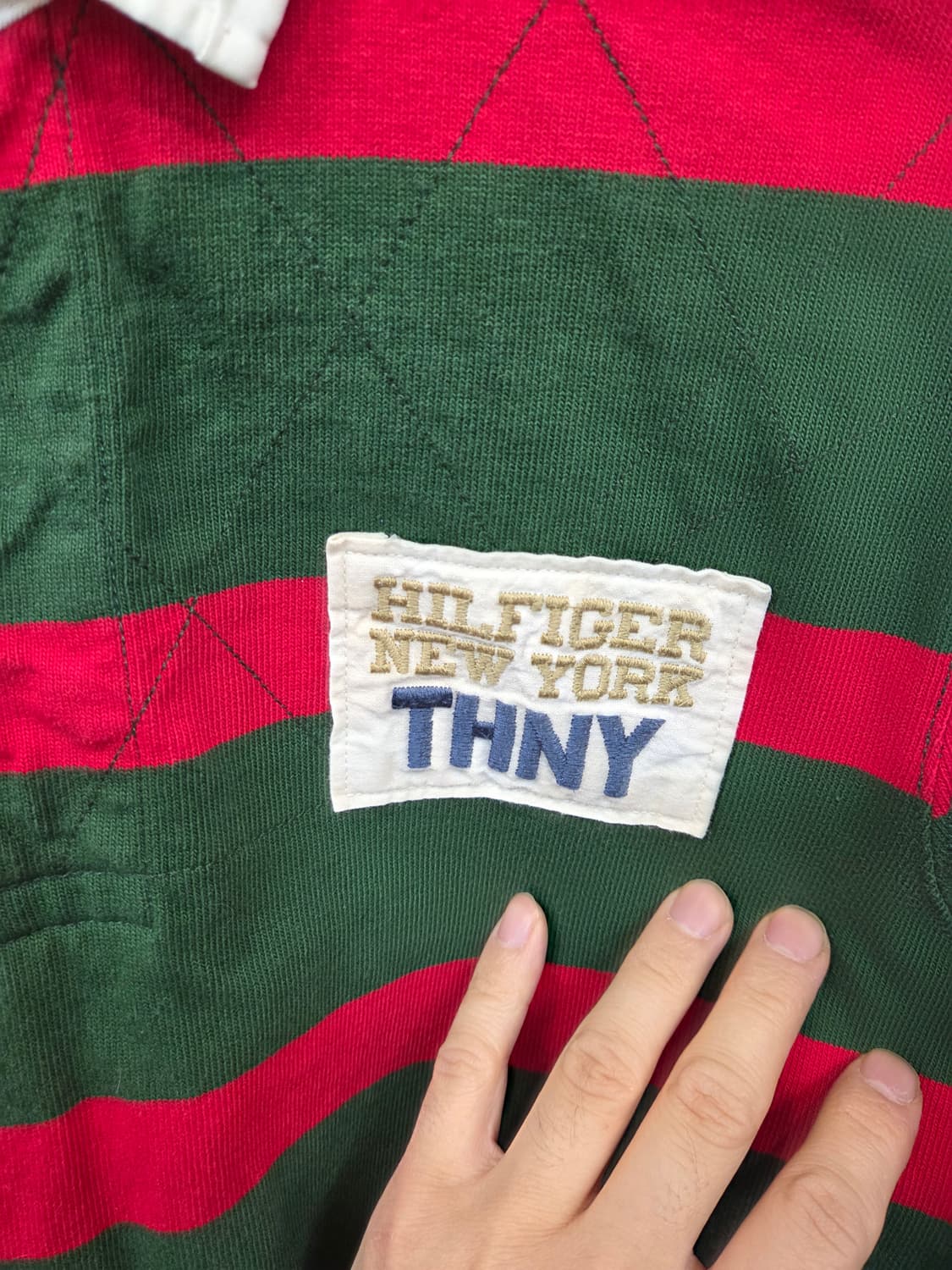 타미힐피거 빈티지핏 럭비 카라긴팔 s 상품이미지4