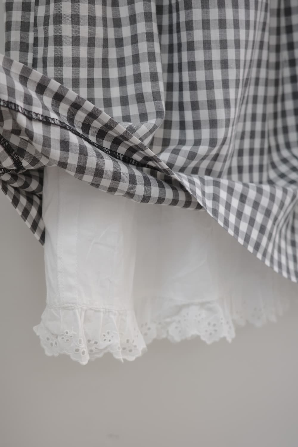 Charcoal Gobang Check Skirt 상품이미지8