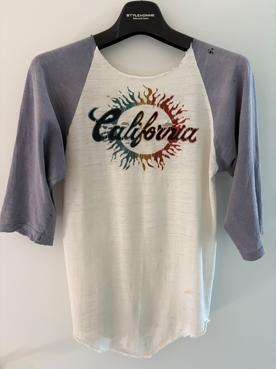 80s Vintage Natural Distressed 3/4 tee 상품이미지1