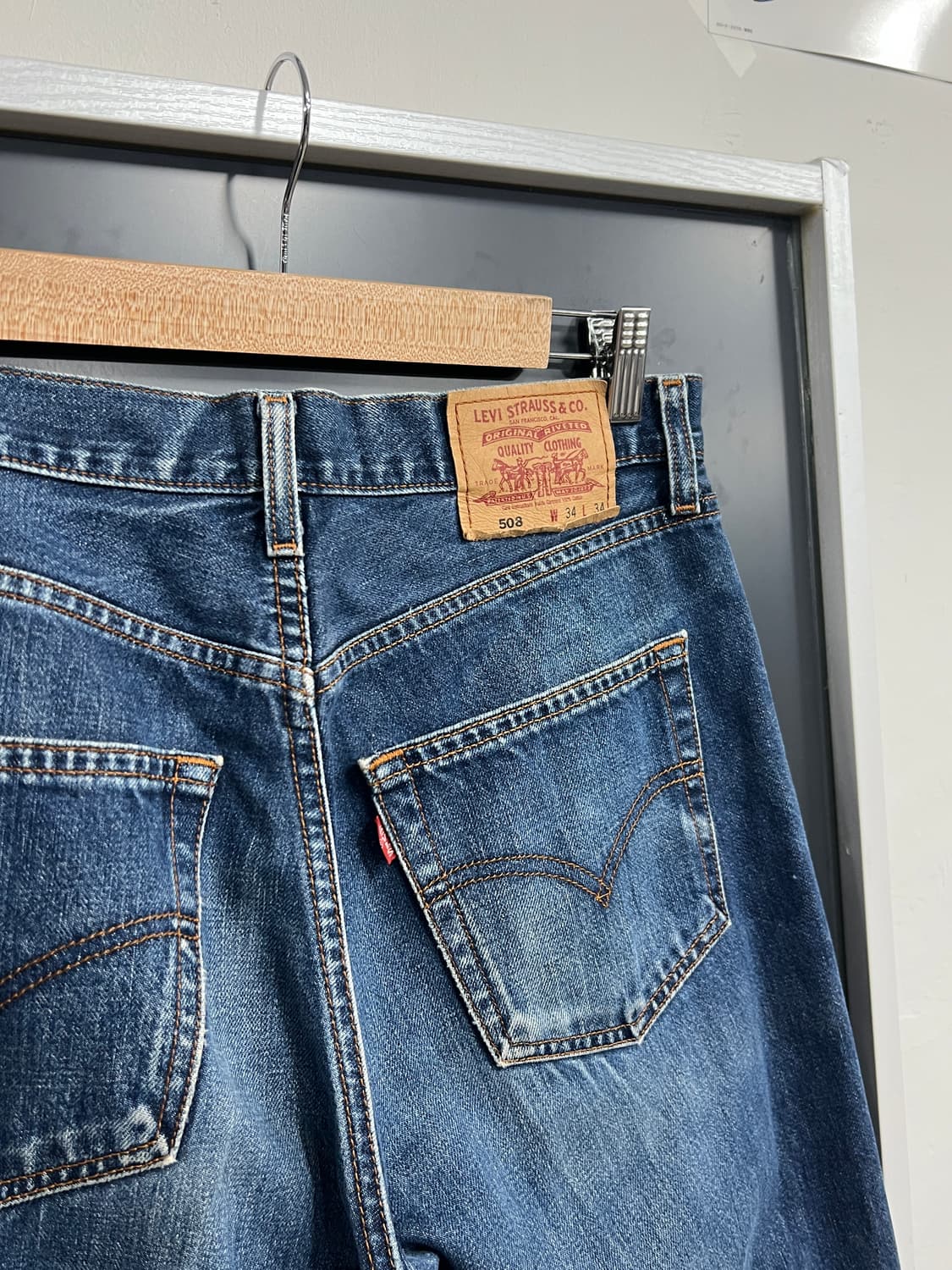 90s Levis 리바이스 508 레귤러 테이퍼드 데님 팬츠 상품이미지2